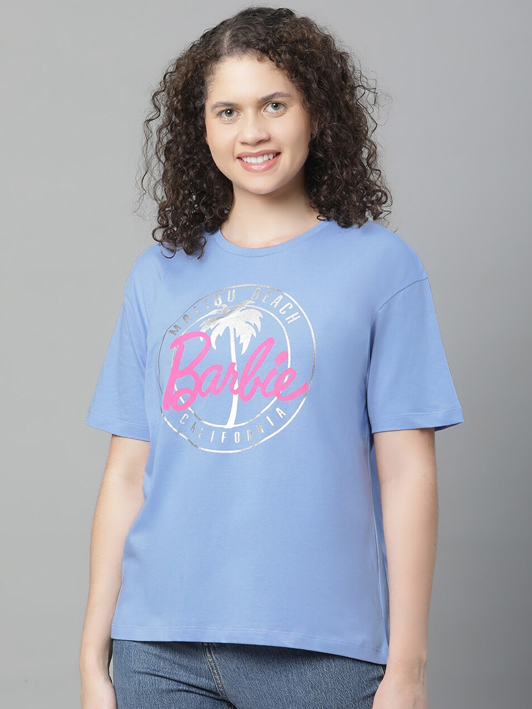 

Free Authority Barbie Printed Pure Cotton Relaxed Fit Tshirt, Blue