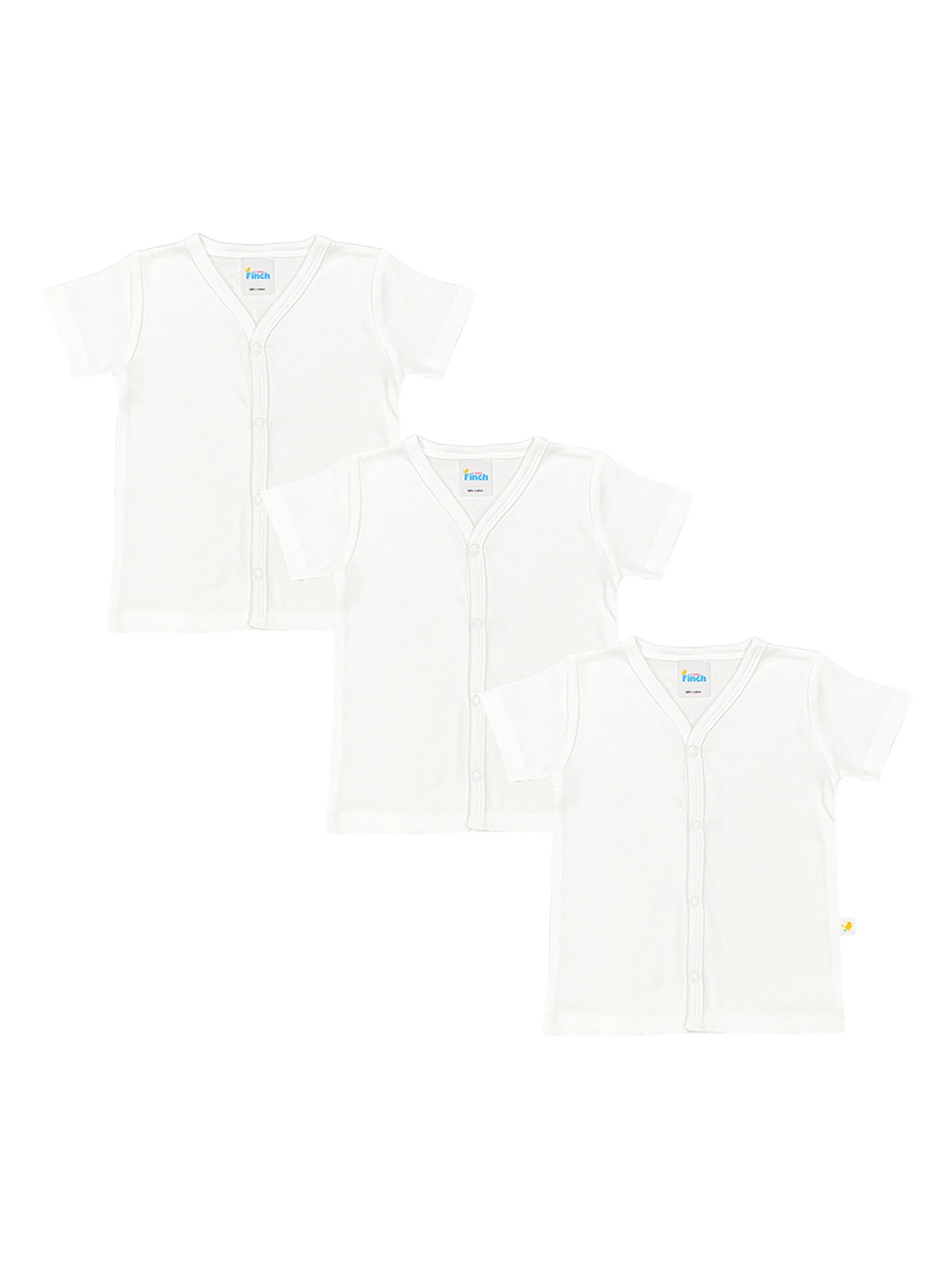 

BAESD Infant Pack Of 3 Pure Cotton Innerwear Jhabla Vests LF0059 White Baby Unisex