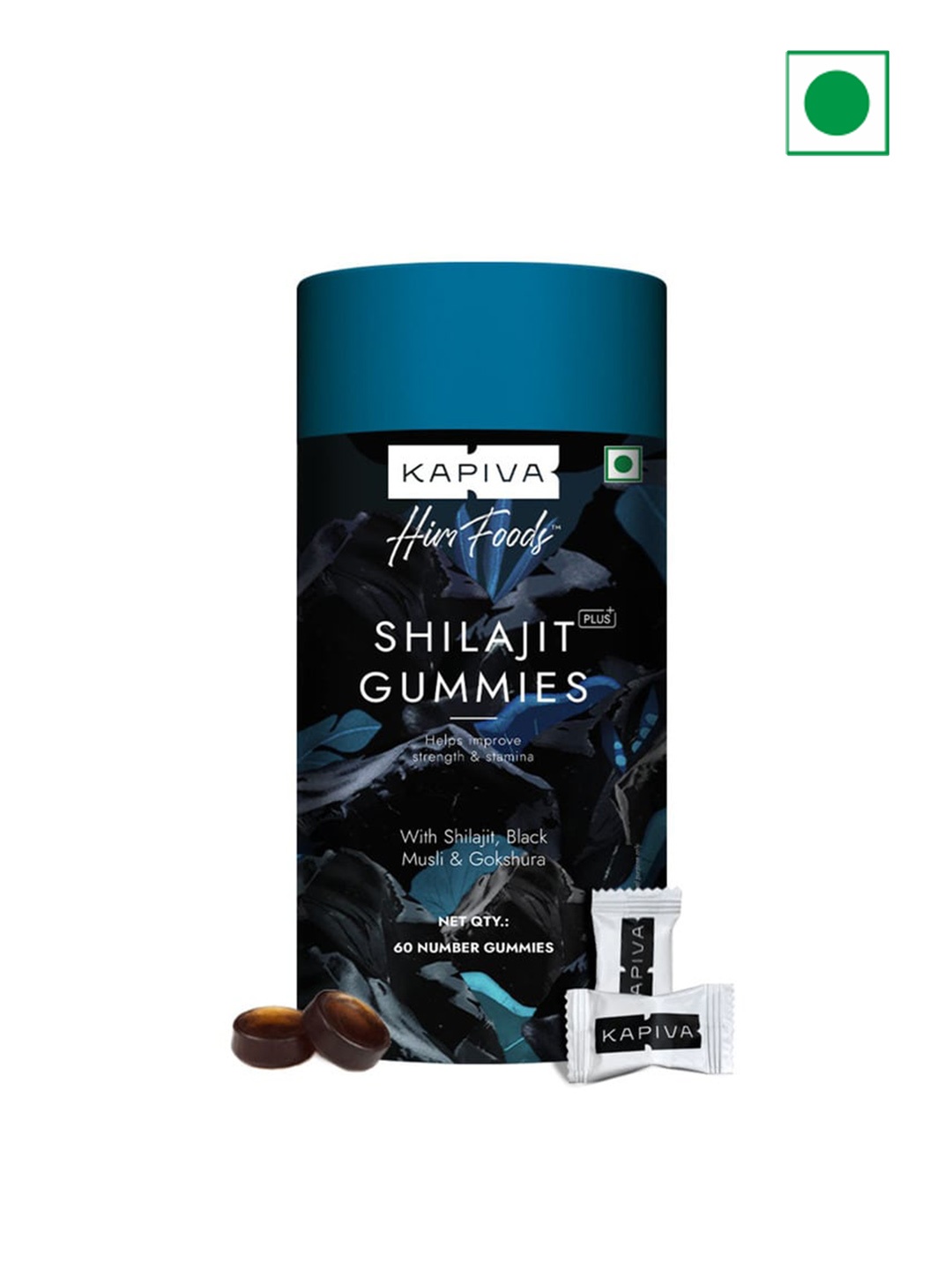 

Kapiva Shilajit Herbal Gummies - 60, Brown