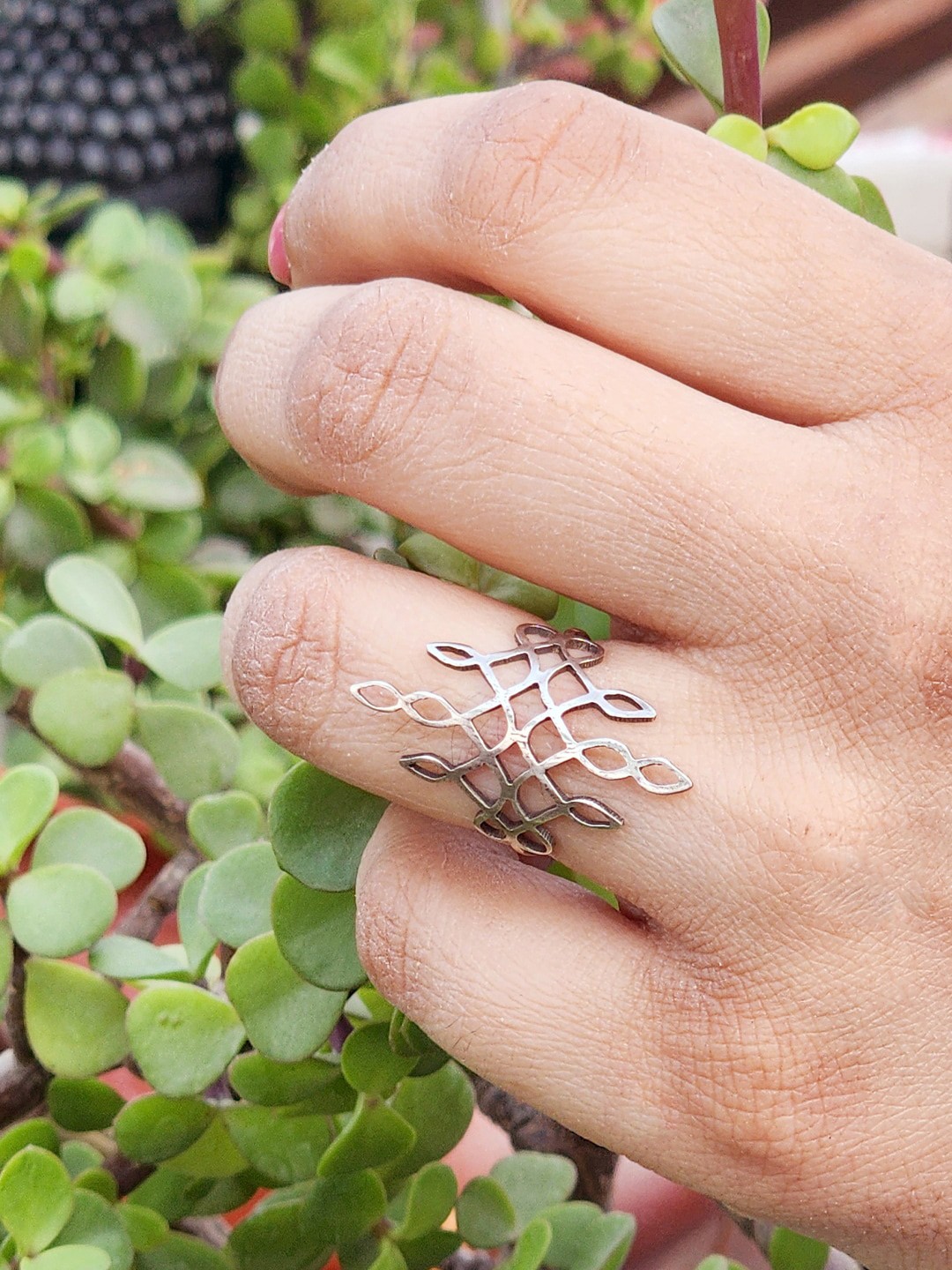 

Goldnera 925 Sterling Silver Silver-Plated Finger Ring