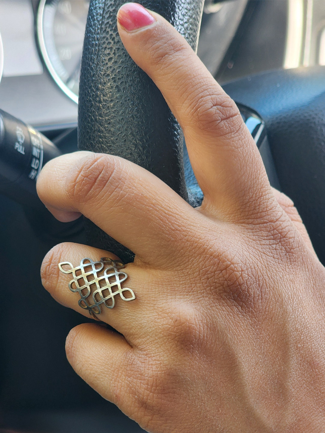 

Goldnera 925 Sterling Silver Silver-Plated Finger Ring