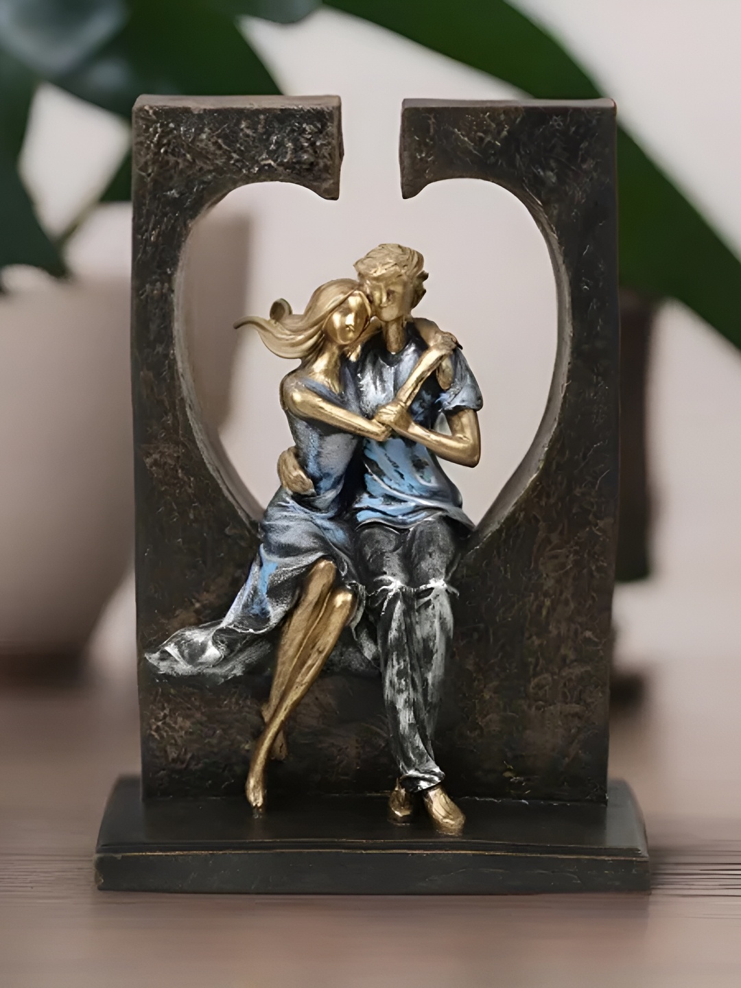 

VIVARS CRAFT Gunmetal-Toned Figurine Showpiece, Metallic