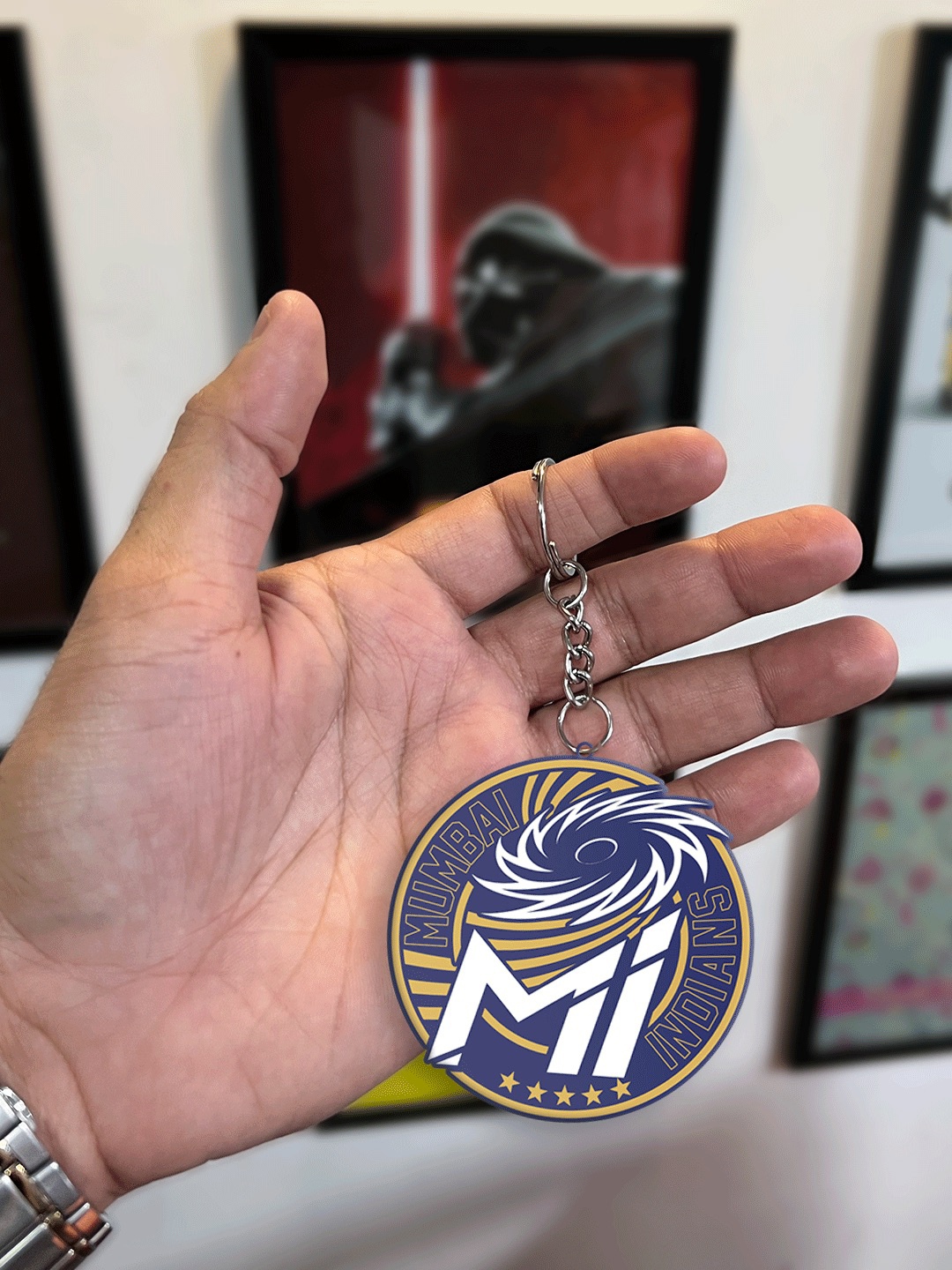 

FanCode Mumbai Indians Printed Metal Key Chain, Navy blue