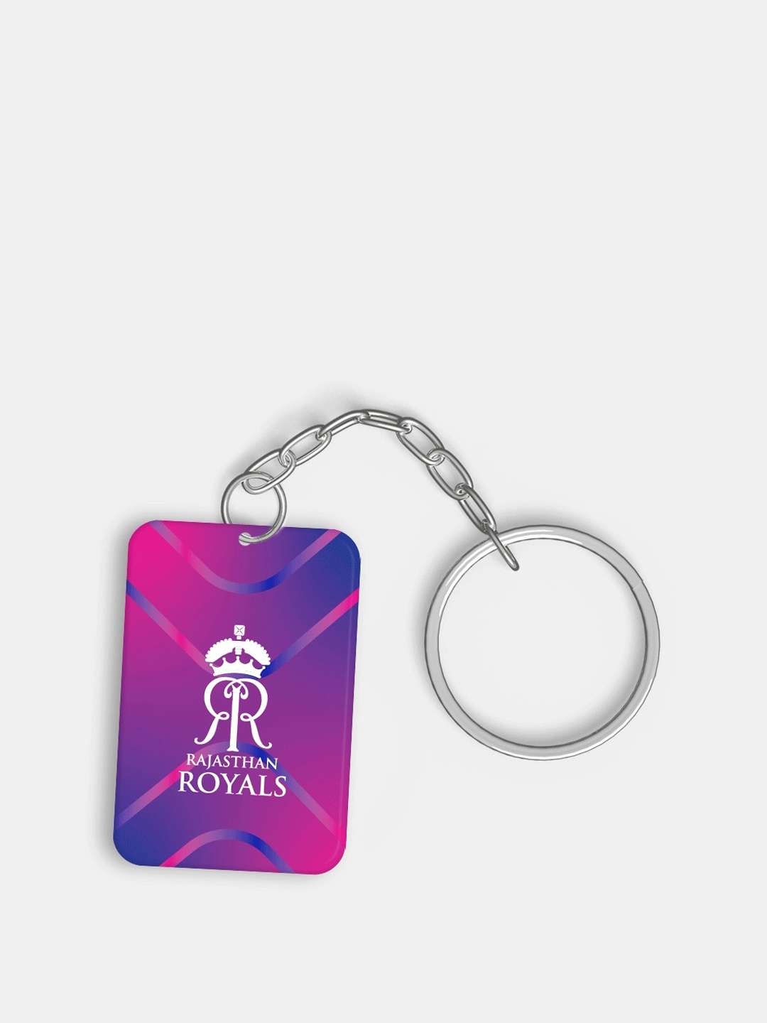 

FanCode Official Rajasthan Royals Crest Metal Keychain, Pink