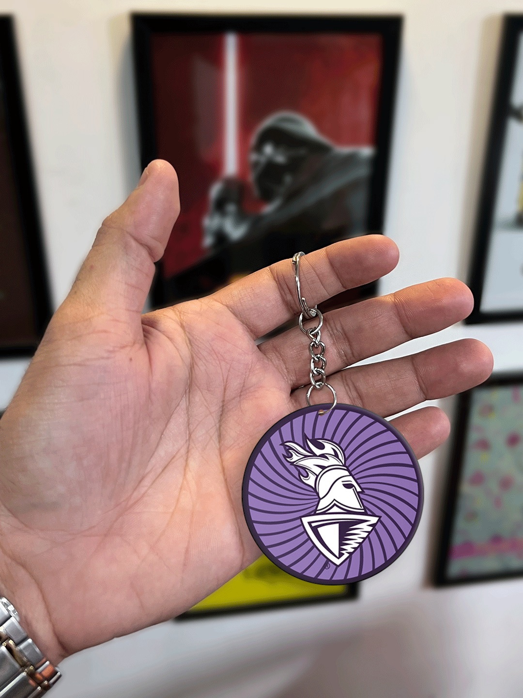 

FanCode Kolkata Knight Riders Printed Metal Keychain, Purple
