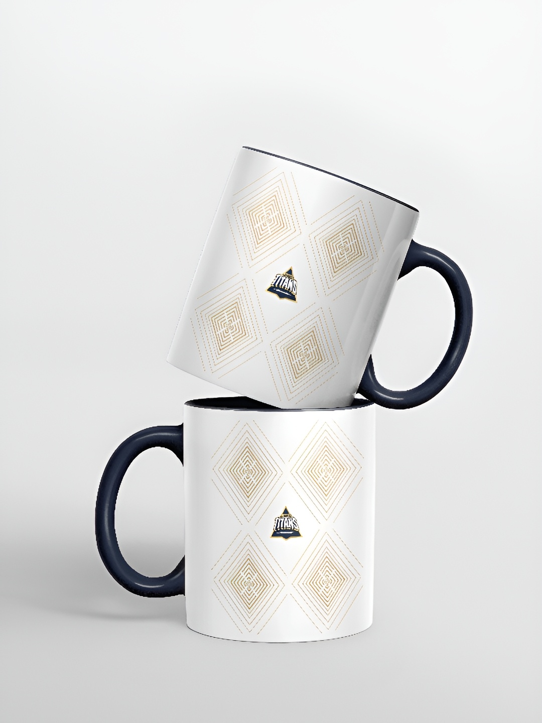 

FanCode White & Navy Blue Printed Ceramic Matte Mug 325ml