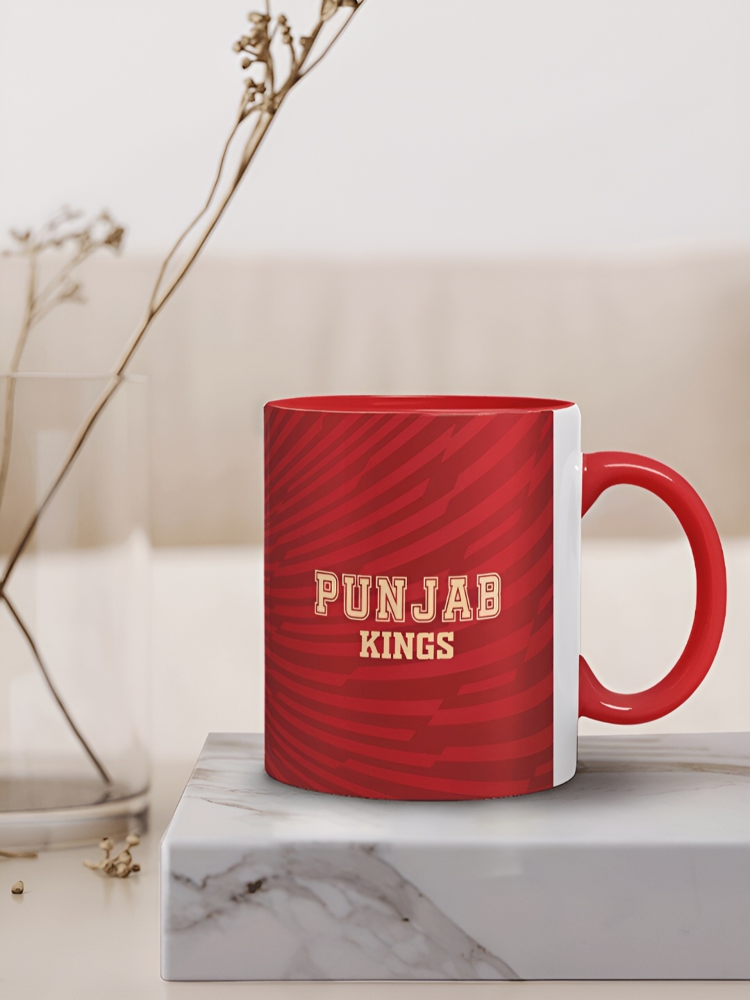 

FanCode White & Red Printed Ceramic Matte Mug 325ml