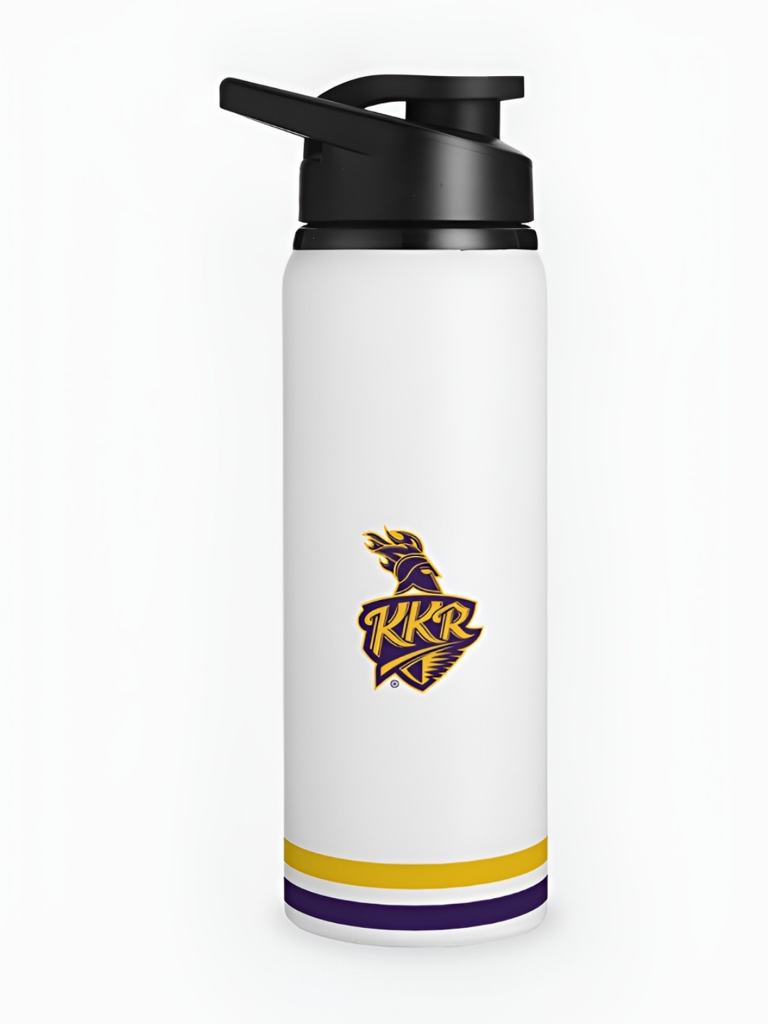 

FanCode White & Black Printed Aluminium Sipper Water Bottle 750ml