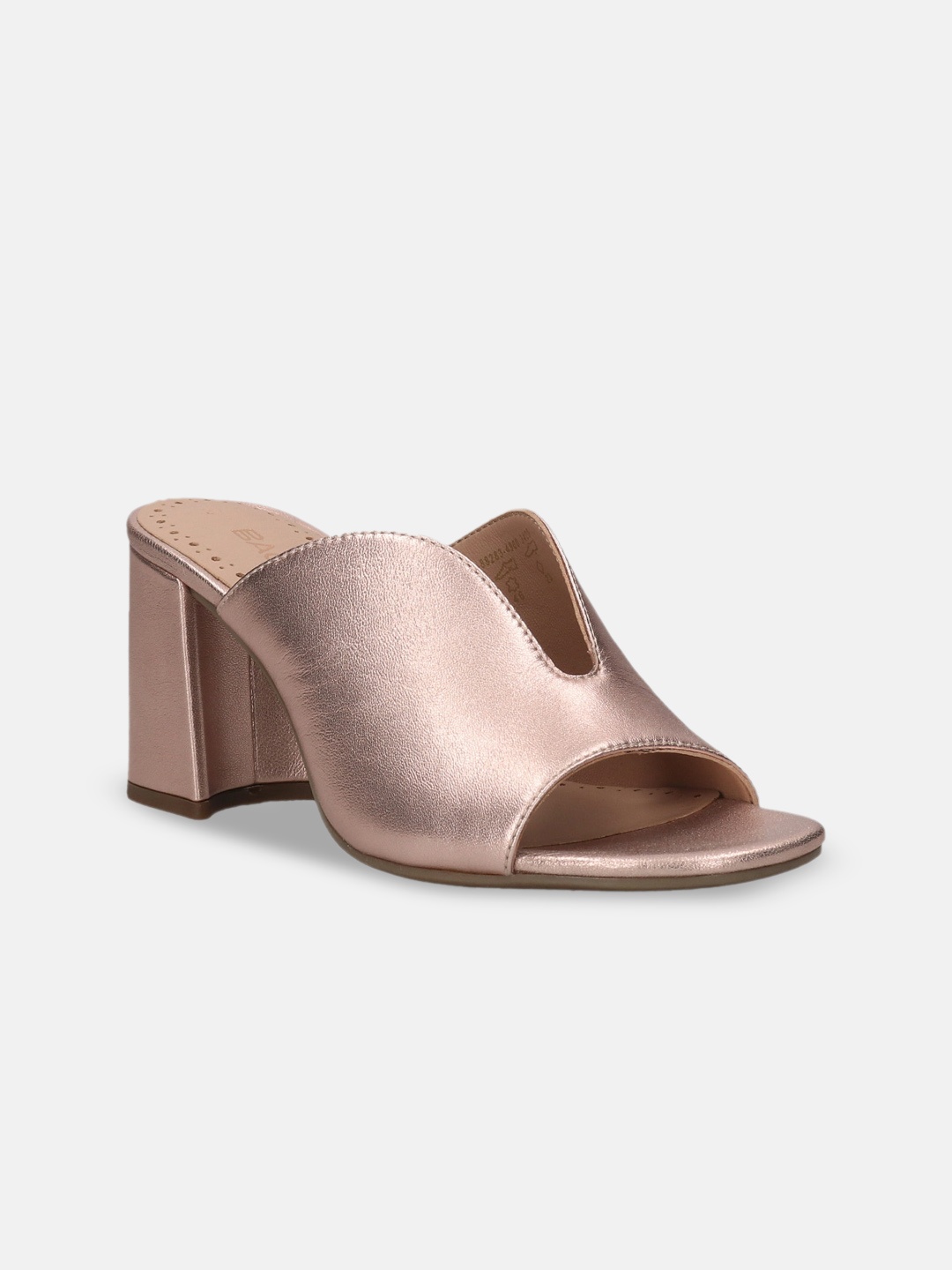 

BAGATT Rosella Leather Block Heeled Mules, Pink