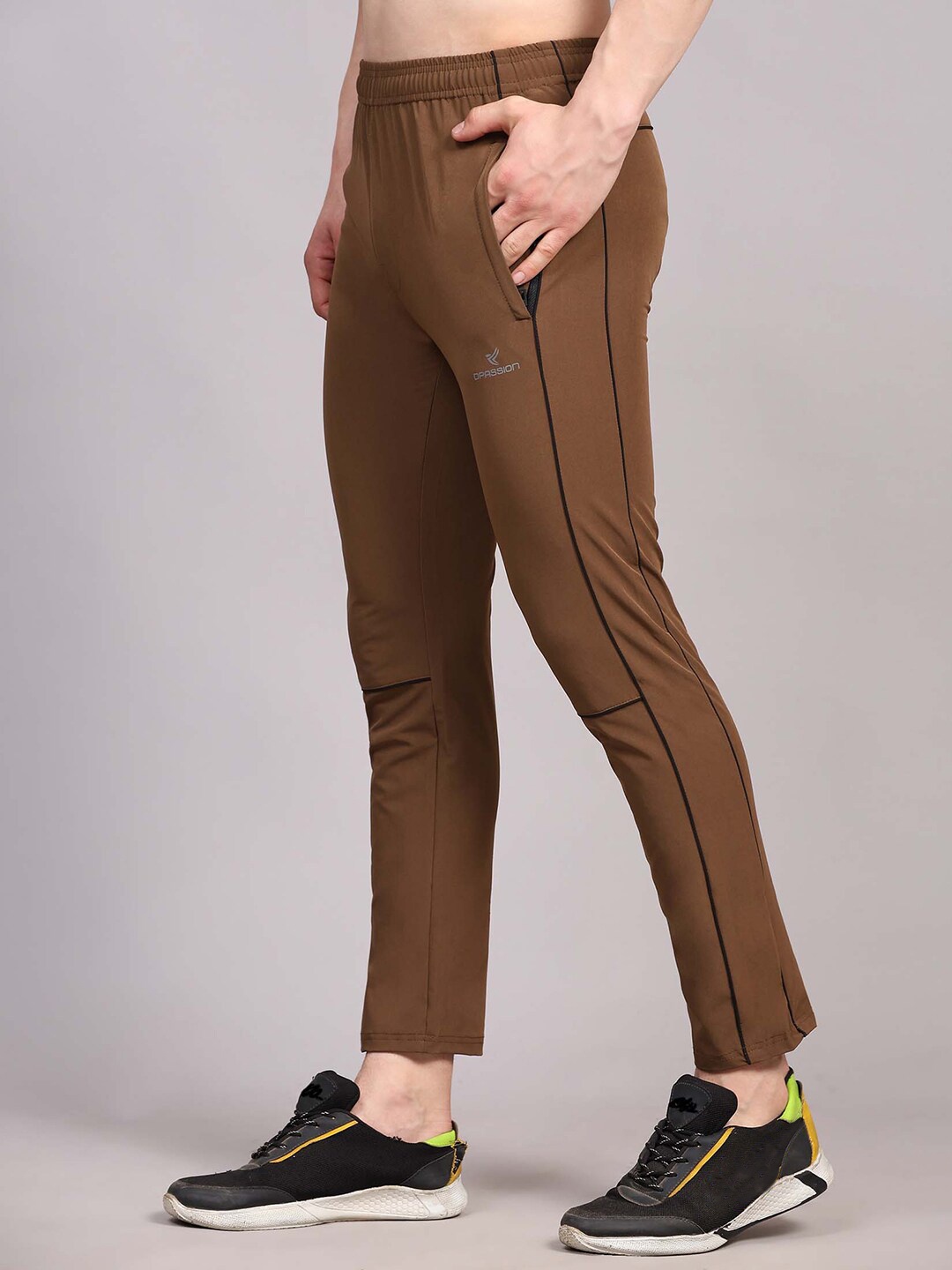 

Dpassion Men Rapid Dry Running Sport Track Pant, Brown