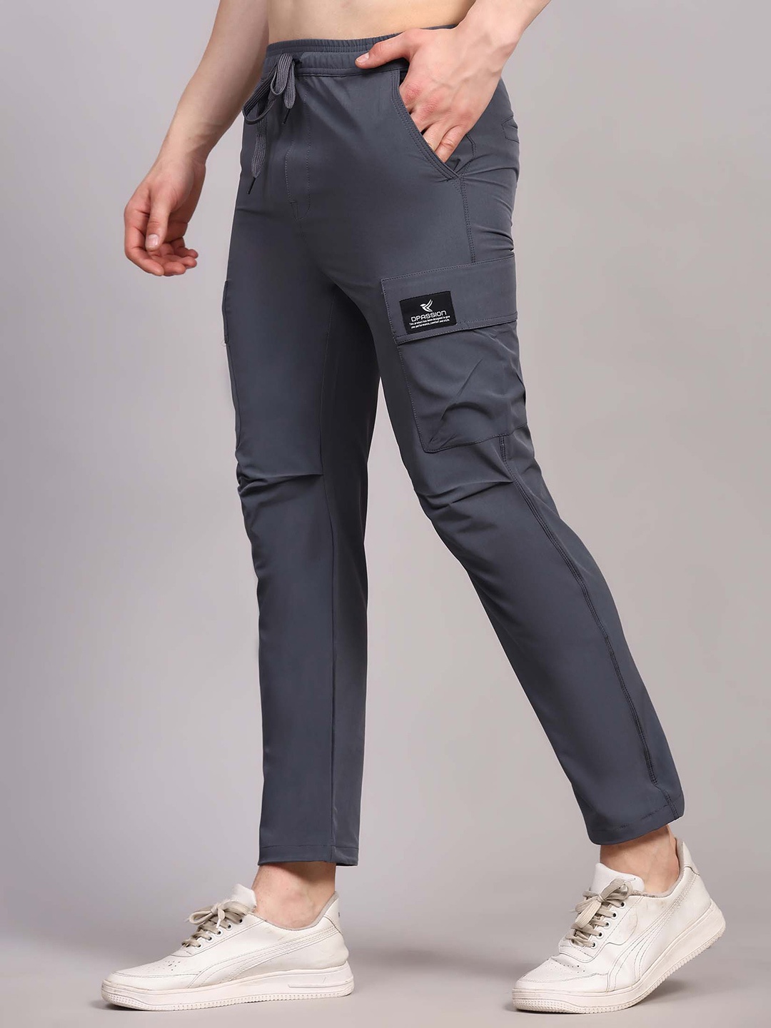 

Dpassion Men Rapid-Dry Running Sports Track Pant, Grey