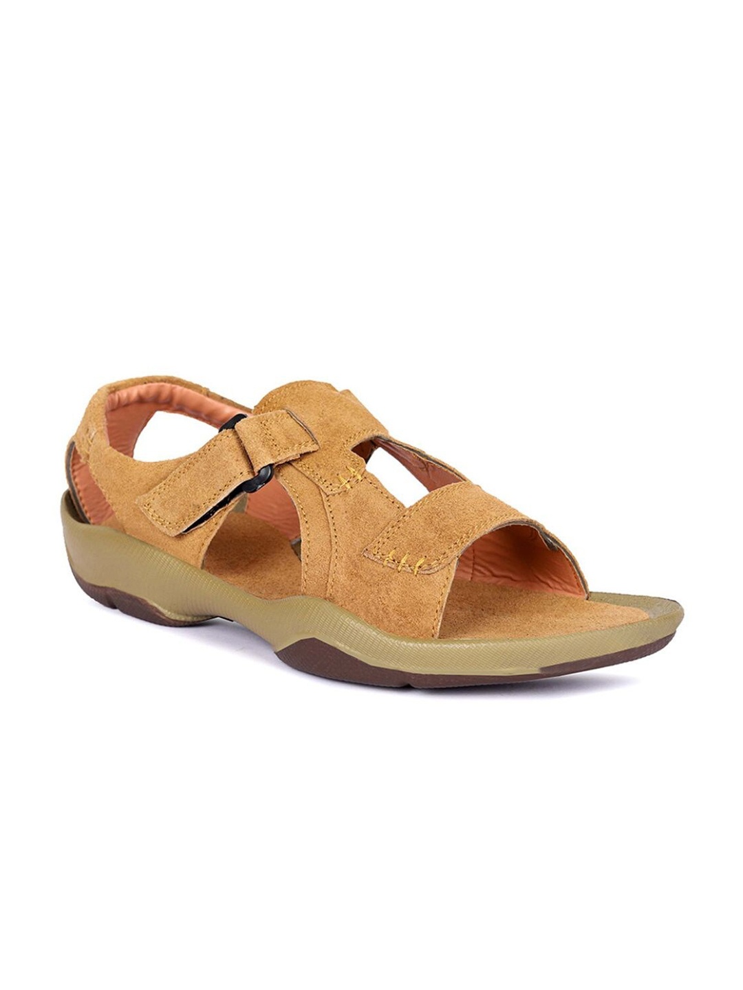 

FOUR STAR TRUCK SALES Men Suede Comfort Sandals, Khaki