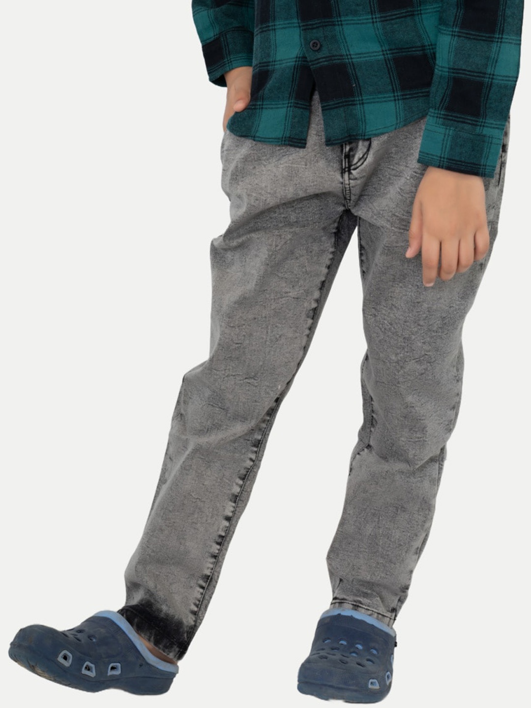 

BAESD Boys Relaxed Fit Clean Look Cotton Jeans, Grey
