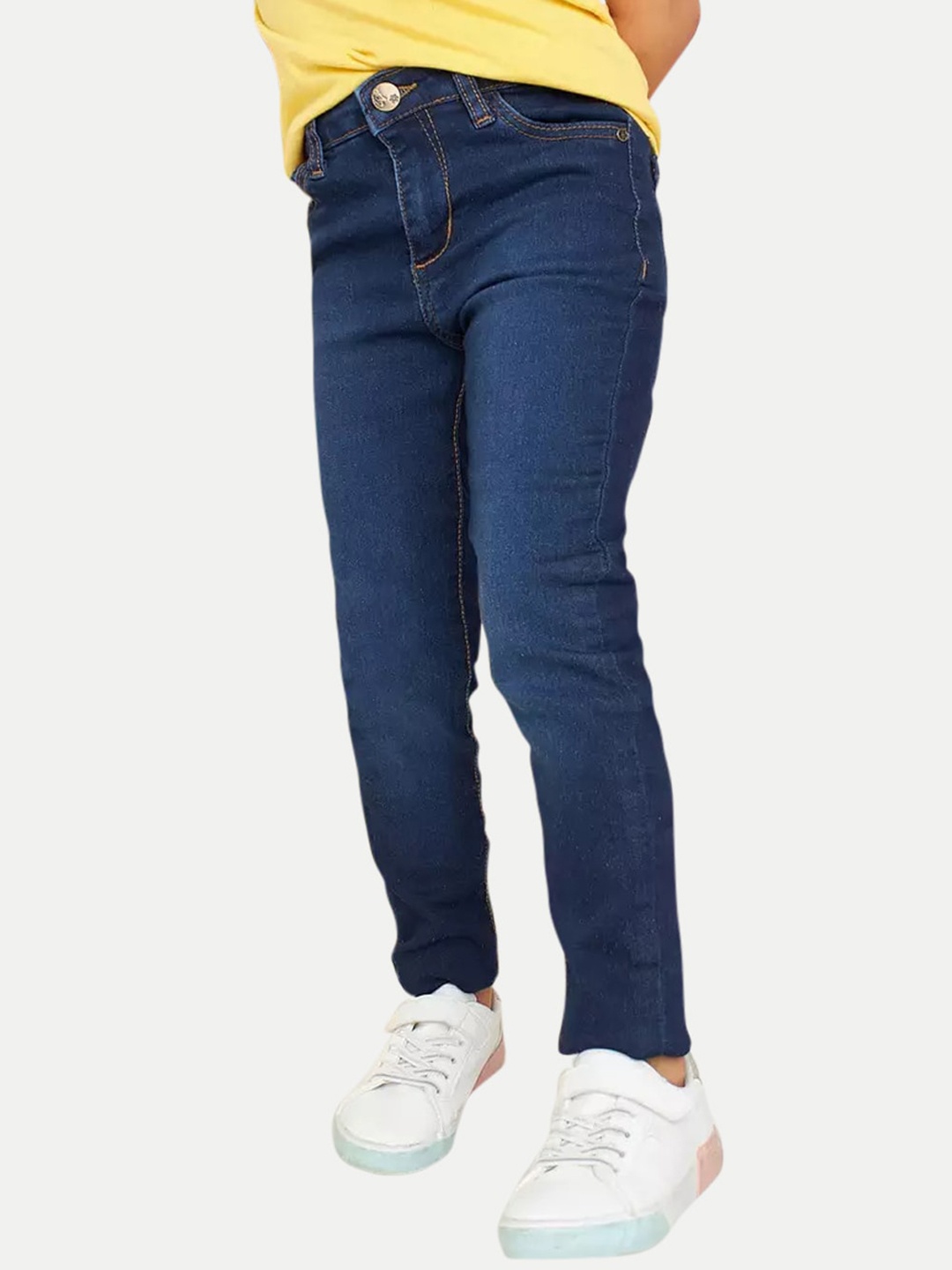 

BAESD Girls Slim Fit Clean Look Cotton Jeans, Navy blue