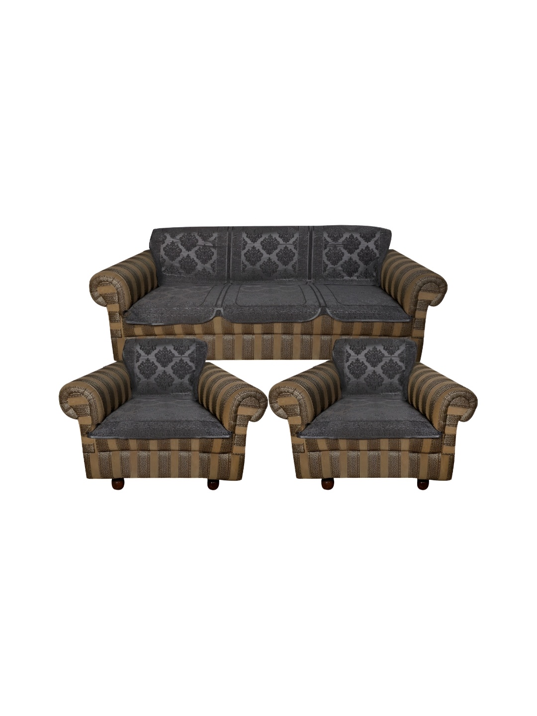 

TANLOOMS Grey 6 Pcs Velvet 5 Seater Sofa Cover