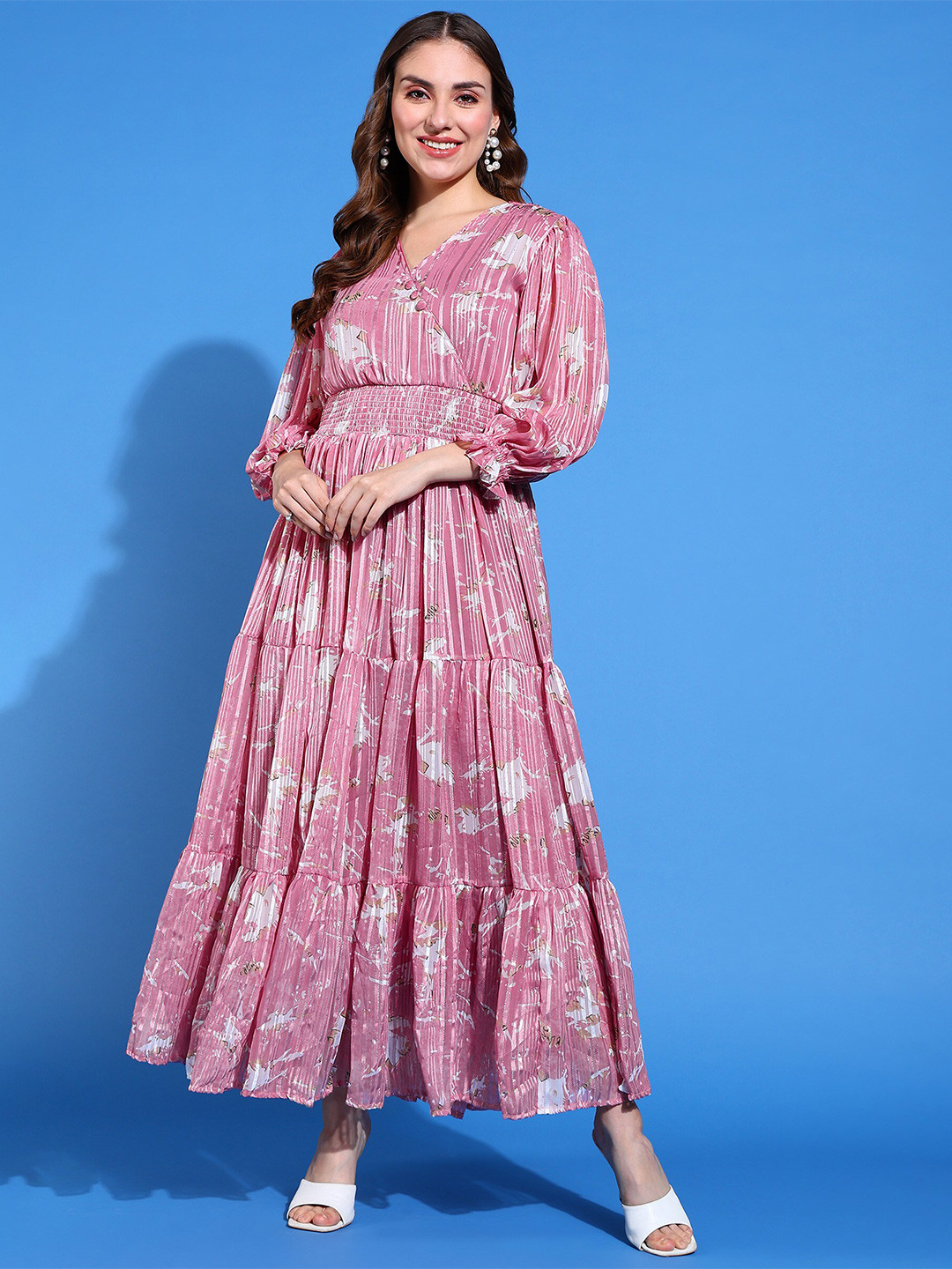 

BAESD Floral Printed Maxi Dress, Pink