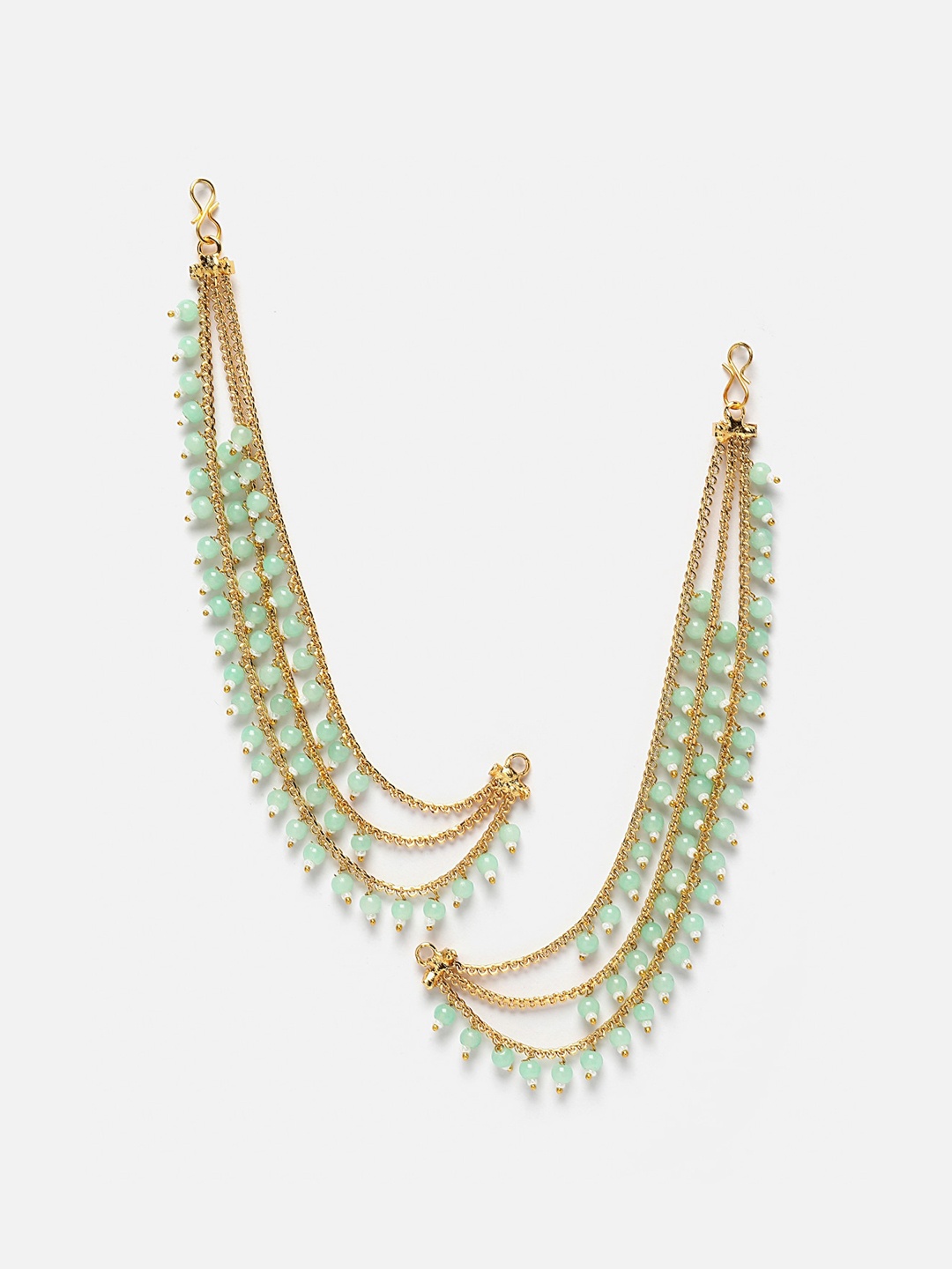 

Anouk Gold-Toned Gold-Plated Pearls Contemporary Ear Cuff Earrings