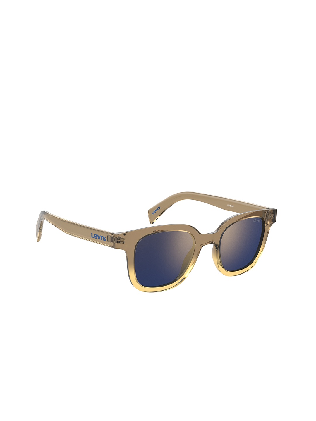 

Levis Unisex Oval Sunglasses with UV Protected Lens 20344709Q47K1, Blue