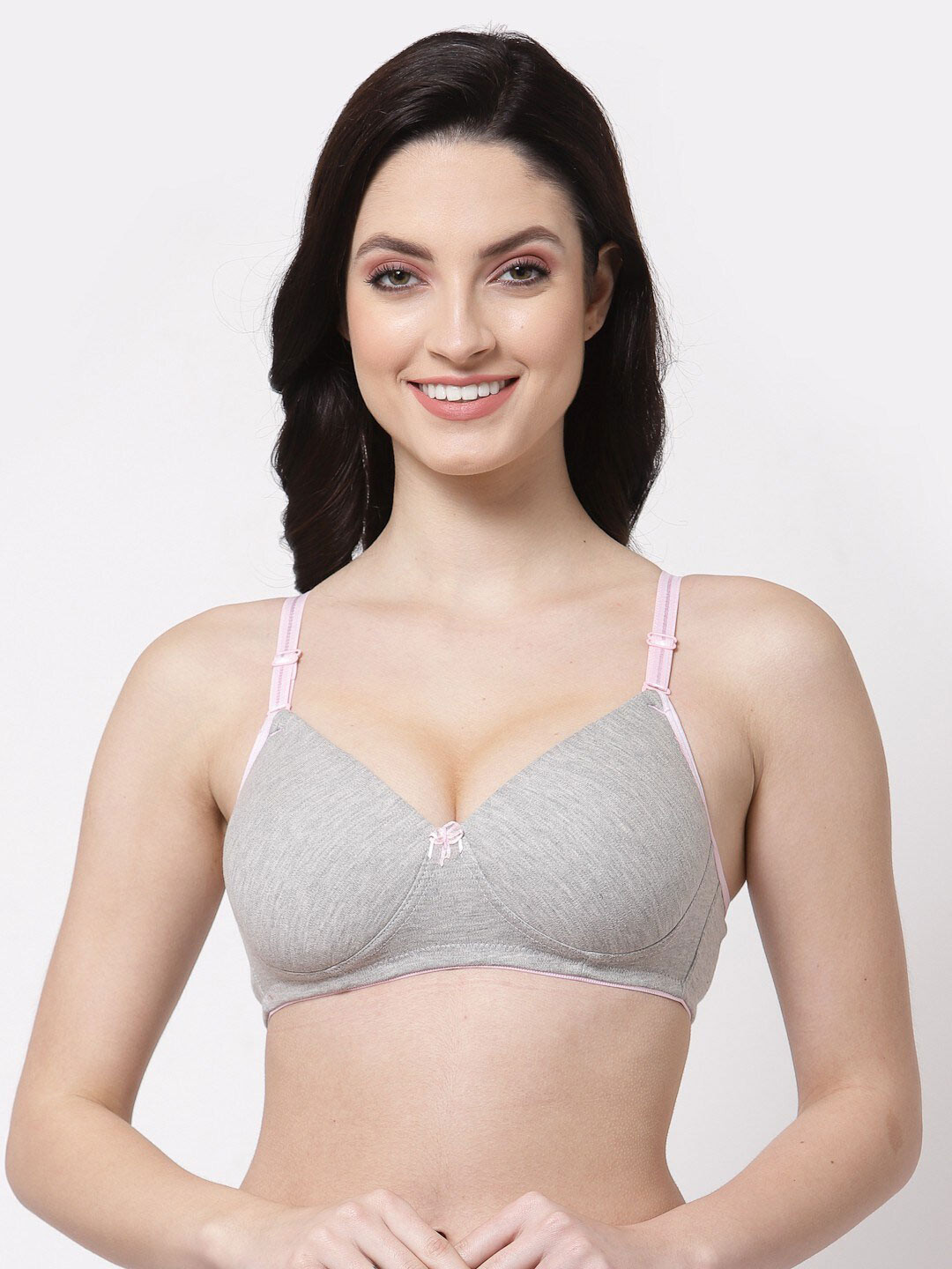 

SHYAM SONS FLAIR Full Coverage Lightly Padded Cotton Push-Up Bra With All Day Comfort, Pink