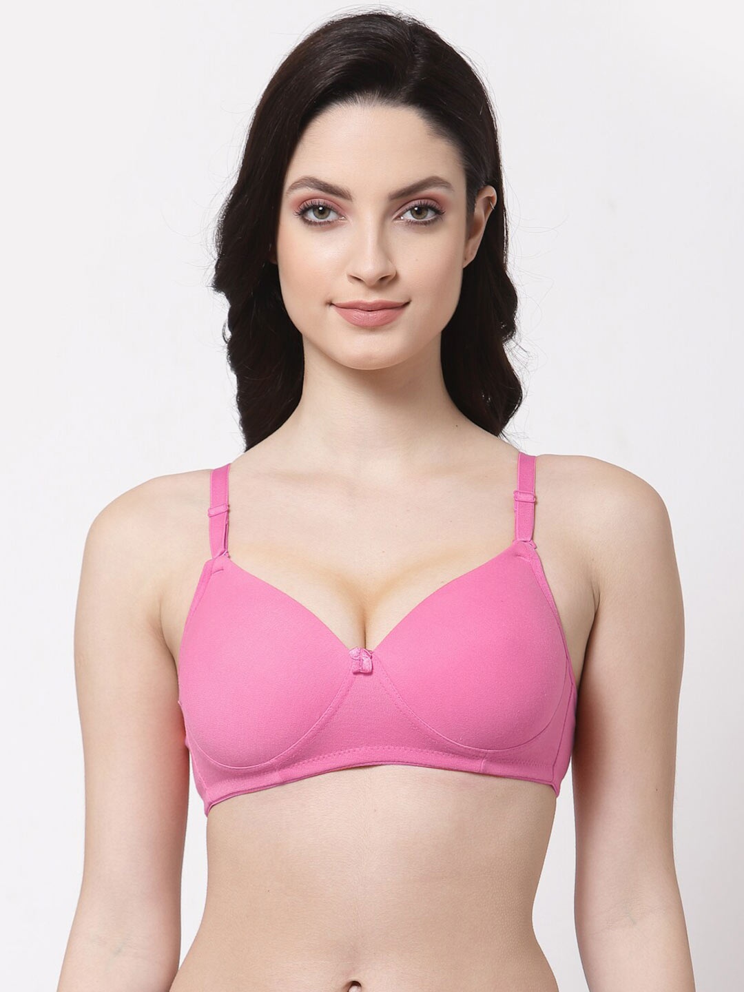 

SHYAM SONS FLAIR Full Coverage Heavily Padded Cotton Push-Up Bra With All Day Comfort, Pink