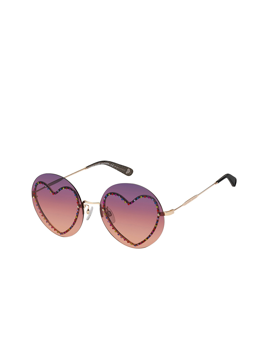 

MARC JACOBS Women Oval Sunglasses with UV Protected Lens 203470F7462DG, Purple