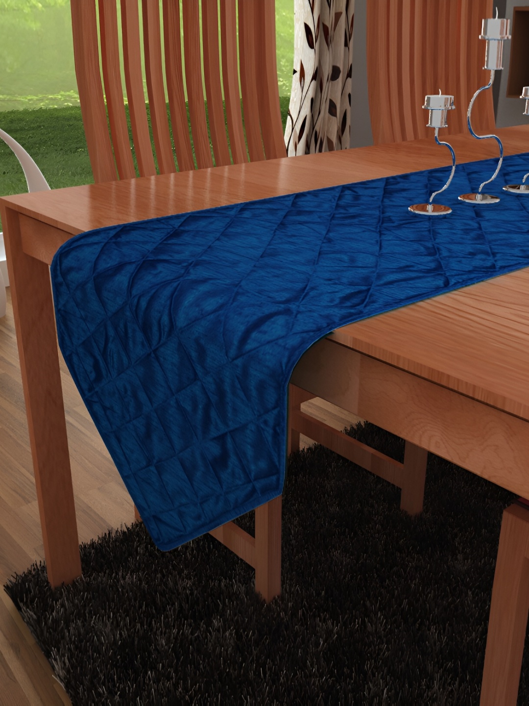 

Home Heart Blue Quilted Reversible Table Runner