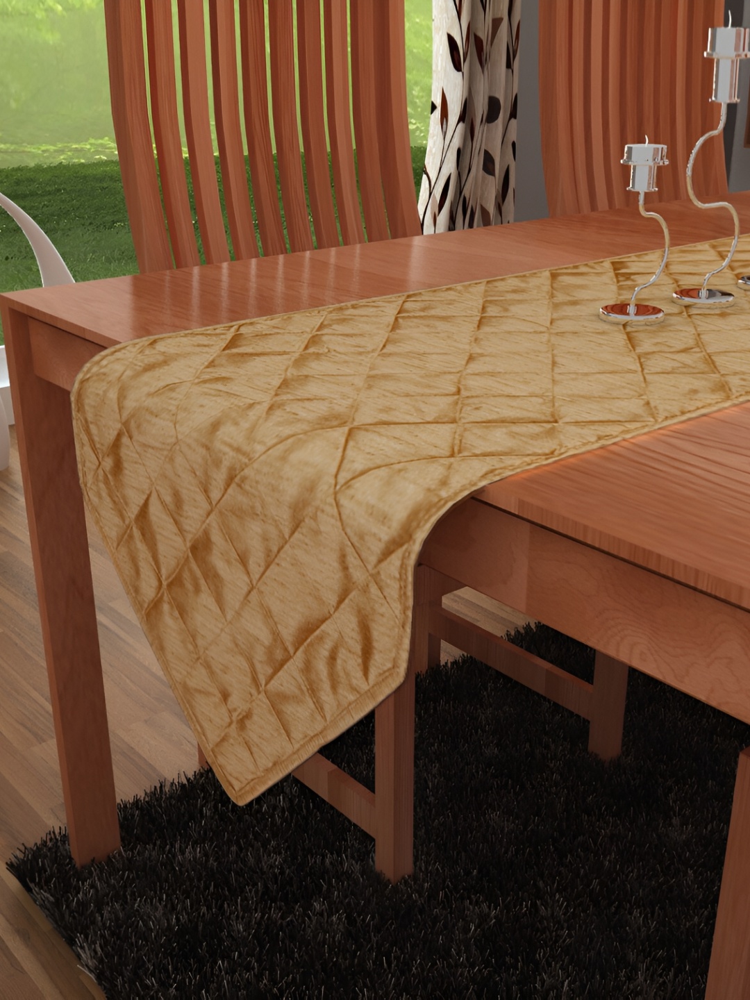 

Home Heart Beige Quilted Reversible Table Runner