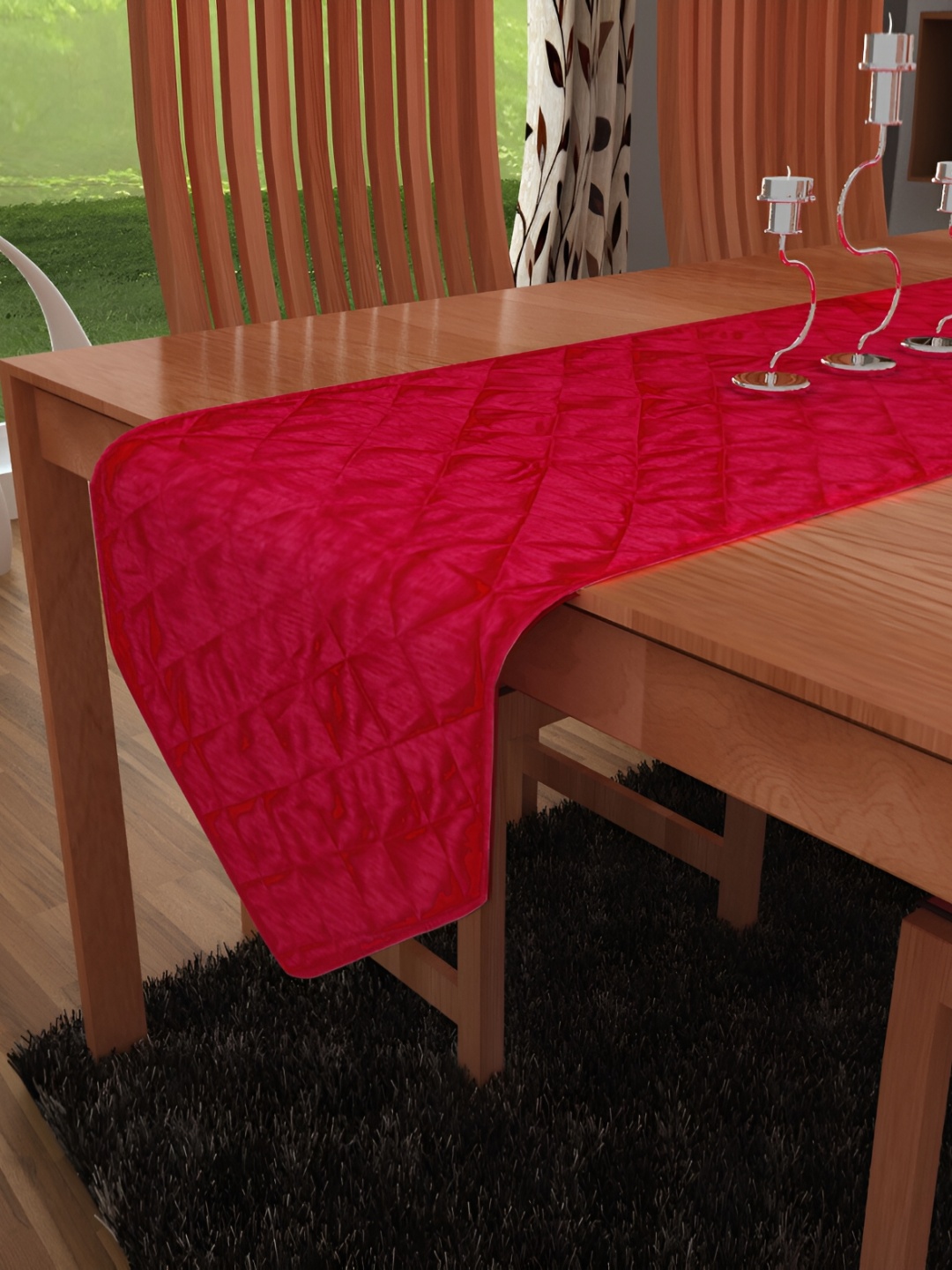

Home Heart Pink Quilted Reversible Table Runner