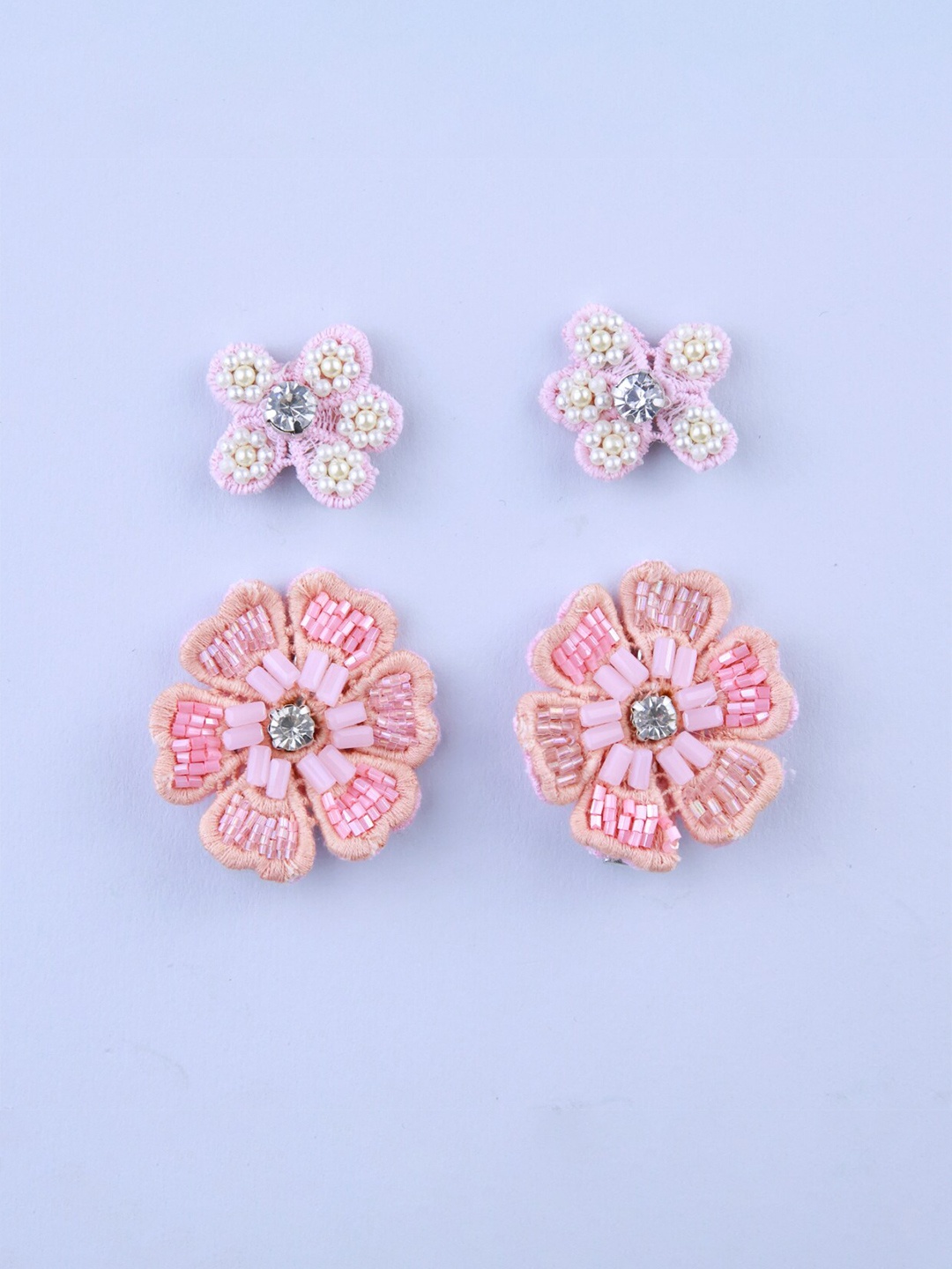 

Choko Girls Set of 4 Beaded Alligator Hair Clip, Pink