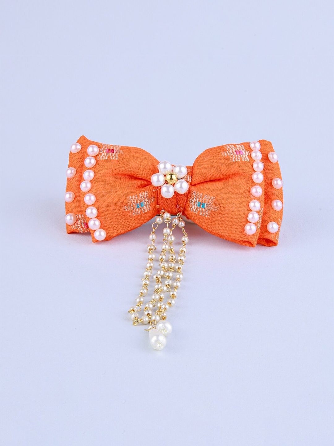 

Choko Girls Embellished Alligator Hair Clip, Orange