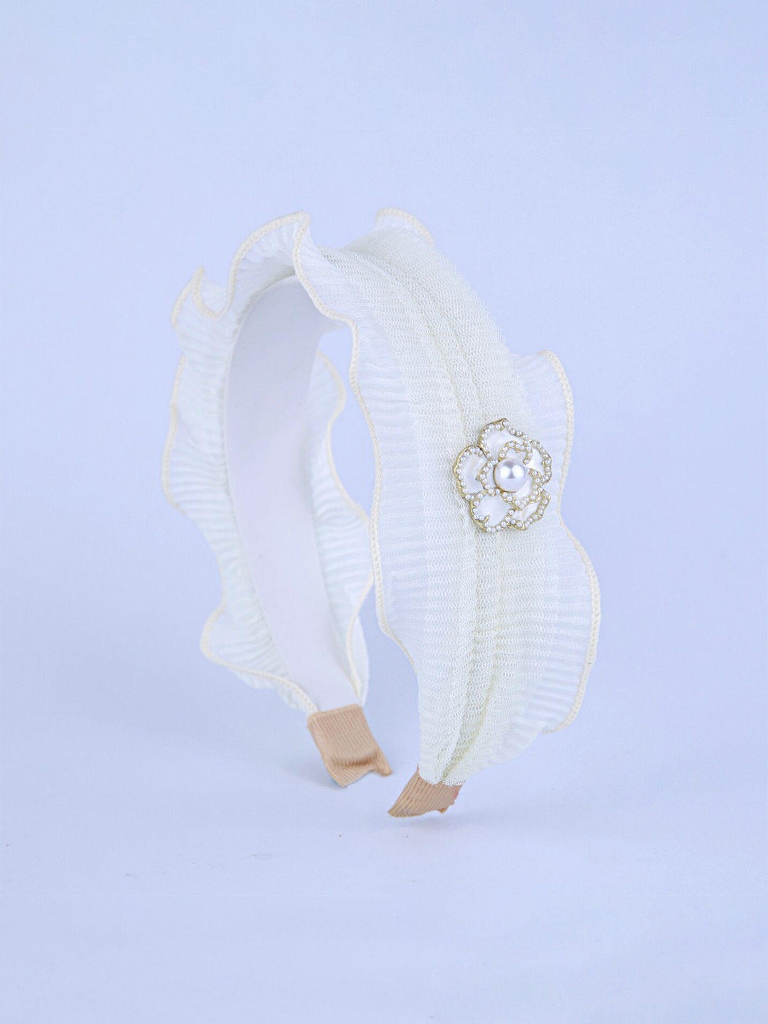 Choko Girls Embellished Hairband, Off white