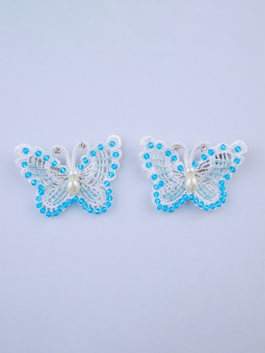 

Choko Girls Set of 2 Embellished Alligator Hair Clip, Blue