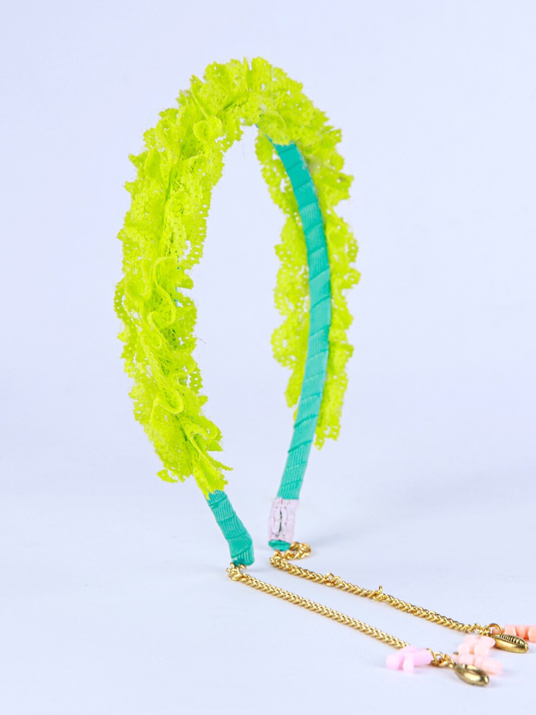 

Choko Girls Ruffled Hairband, Green