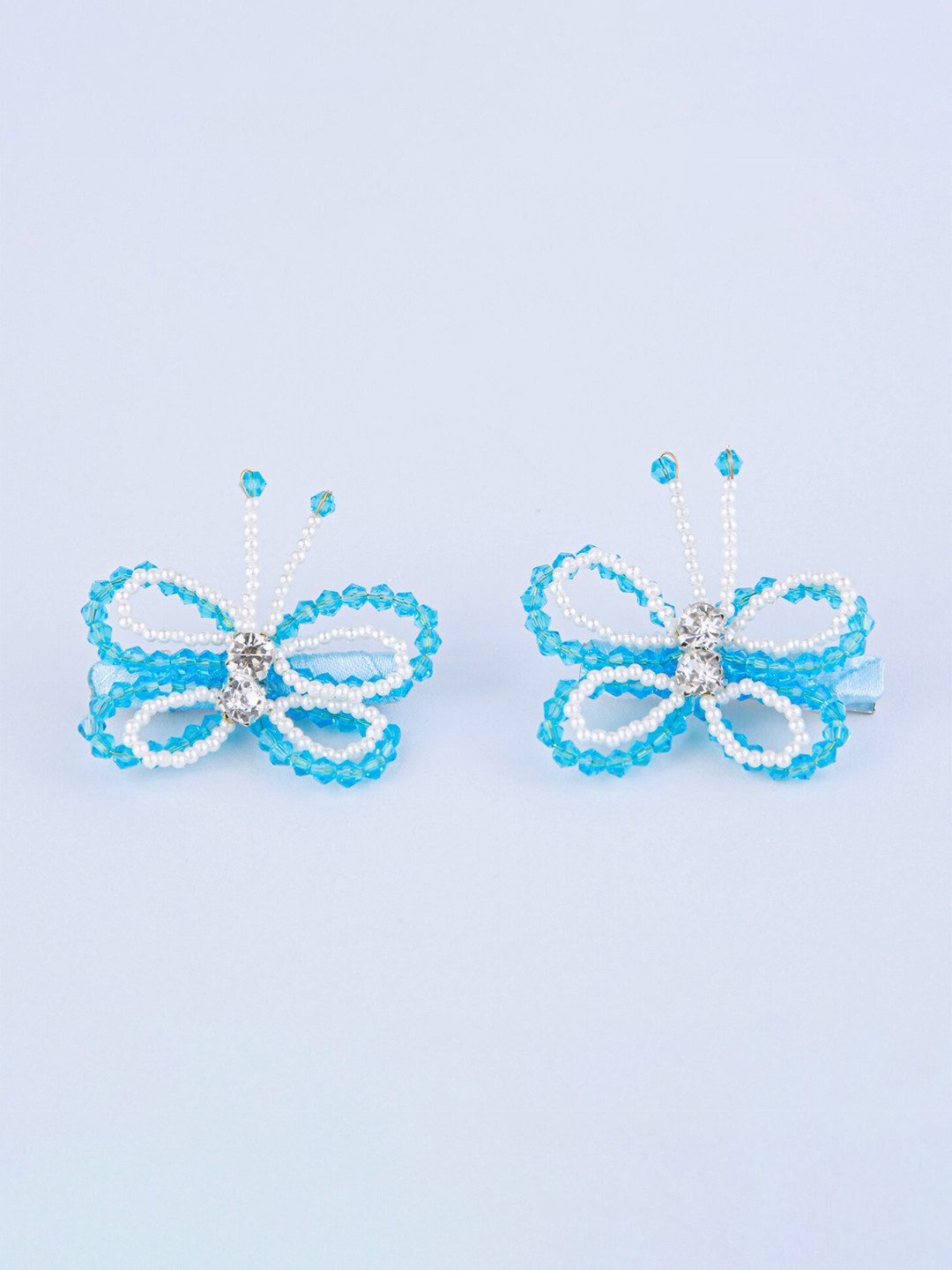 

Choko Girls Set of 2 Beaded Alligator Hair Clip, Blue