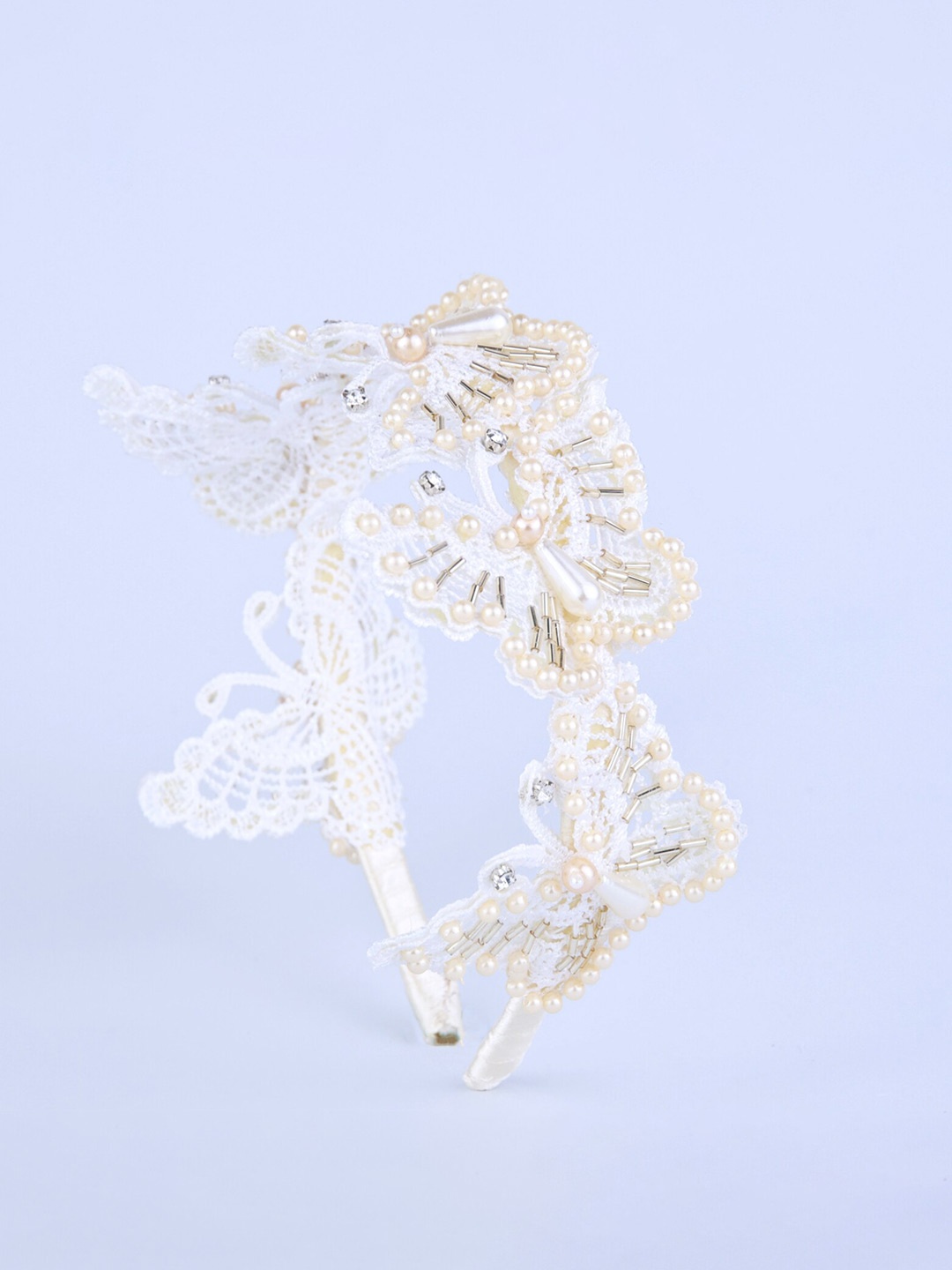 Choko Girls Embellished Alligator Hair Clip, White