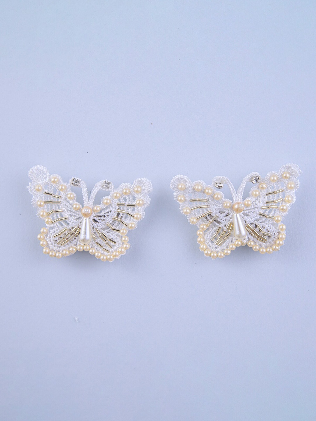 

Choko Girls Set of 2 Embellished Alligator Hair Clip, Beige