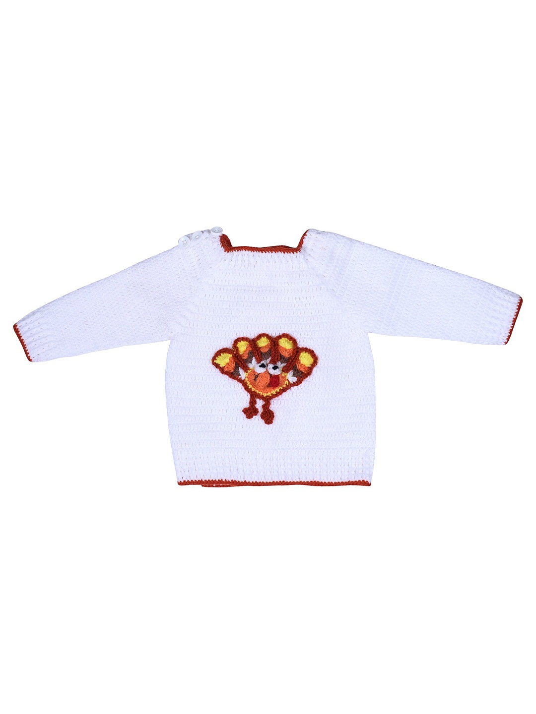 

WINDROP SOLUTIONS Kids Quirky Acrylic Cardigan Sweater, White