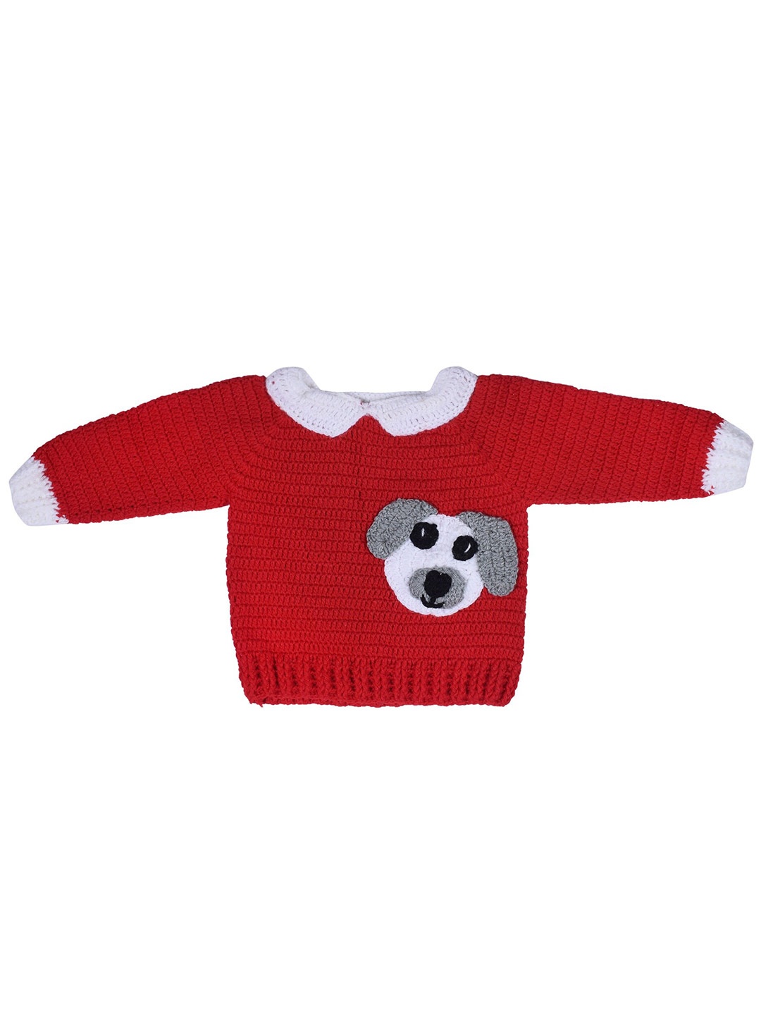 

WINDROP SOLUTIONS Kids Peter Pan Collar Quirky Sweaters Cardigan, Red