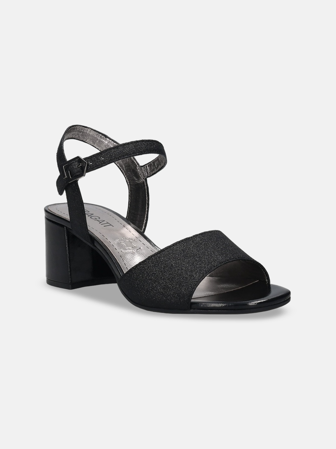 

BAGATT Vanita Textured Canvas Block Heels, Black