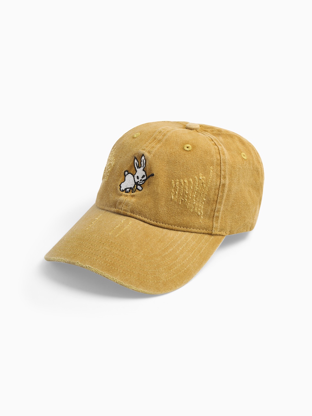 

THE BEAR HOUSE Men Pure Cotton Baseball Cap, Mustard