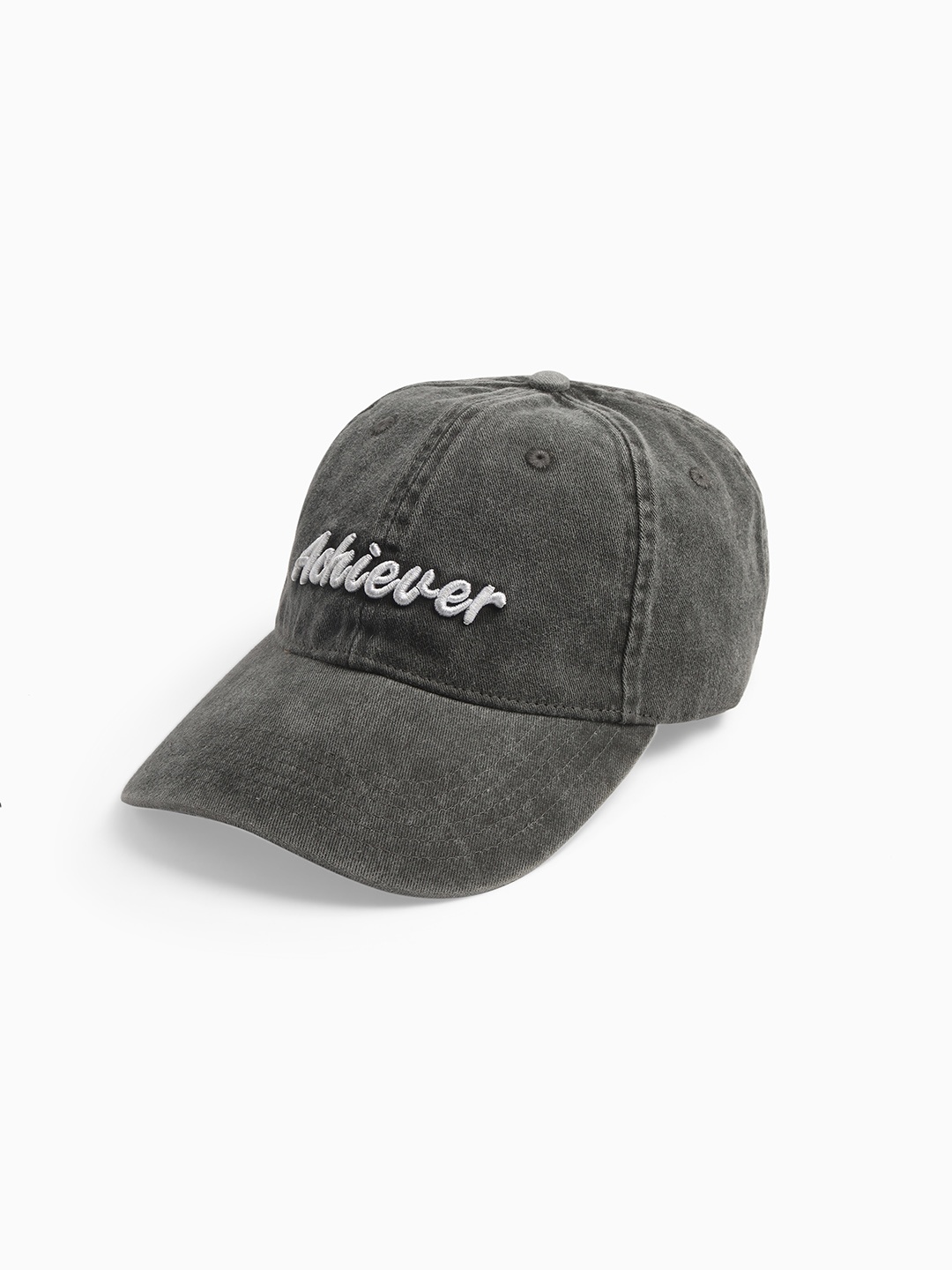 

THE BEAR HOUSE Men Embroidered Pure Cotton Baseball Cap, Grey