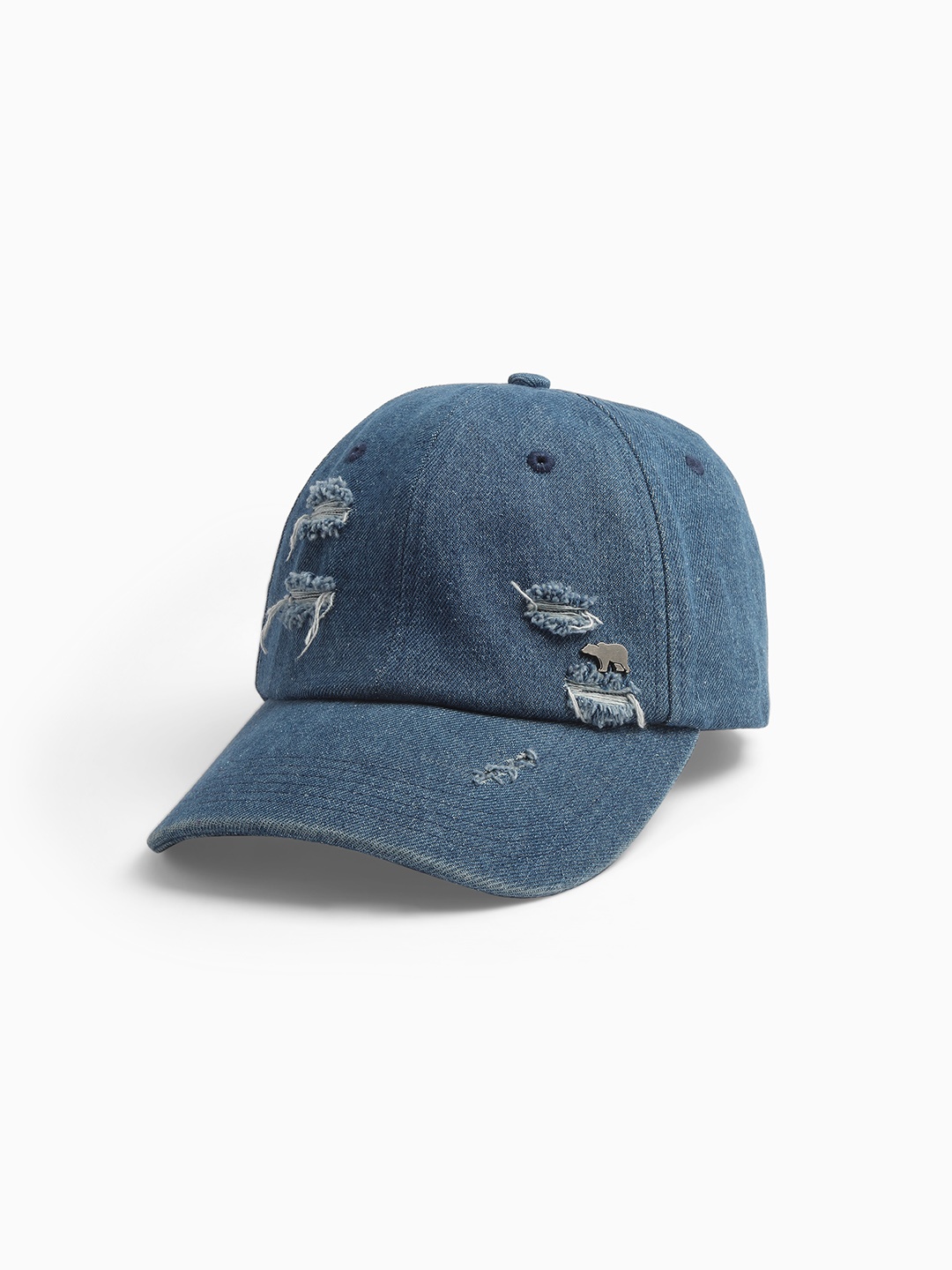 

THE BEAR HOUSE MenSelf Design Pure Cotton Baseball Cap, Blue