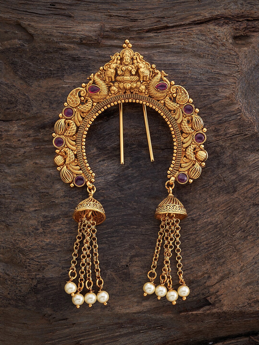 

Kushal's Fashion Jewellery Gold-Plated Antique Hair Brooch Hair Accessory Set