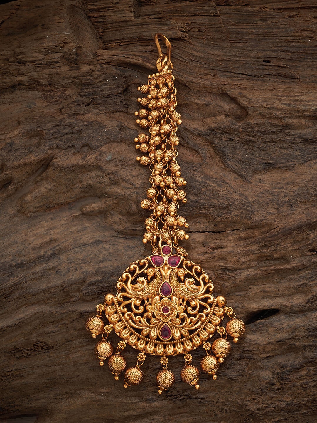 

Kushal's Fashion Jewellery Gold-Plated Maang Tikka Head Jewellery