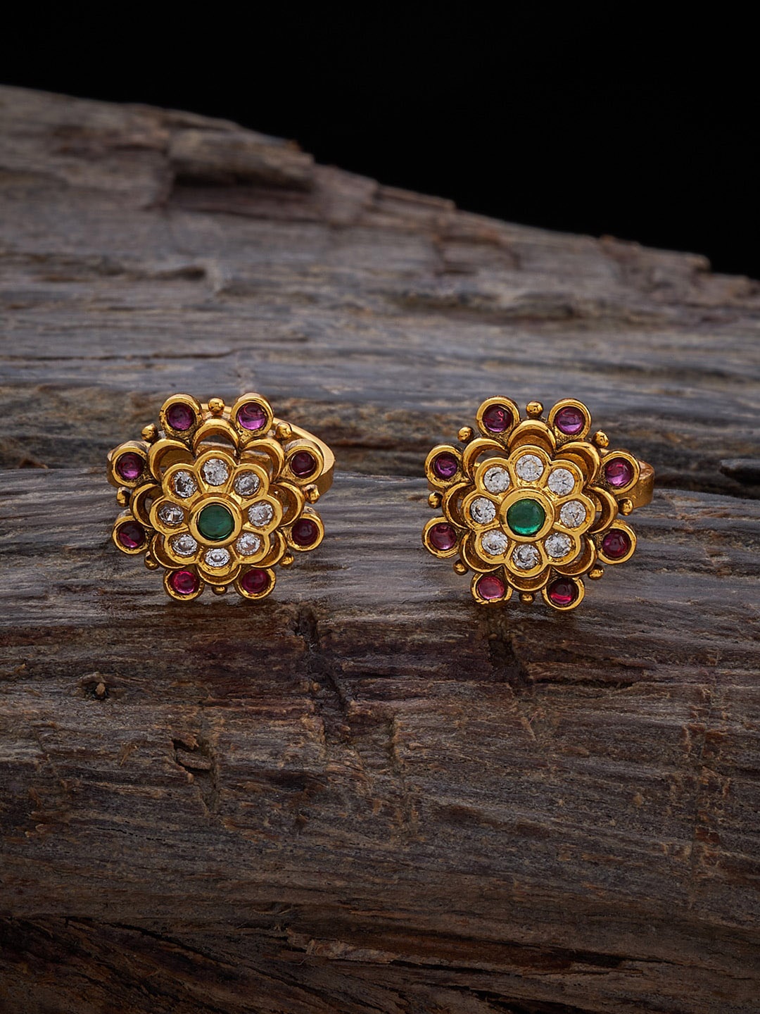 

Kushal's Fashion Jewellery Set Of 2 Gold-Plated Toe Rings
