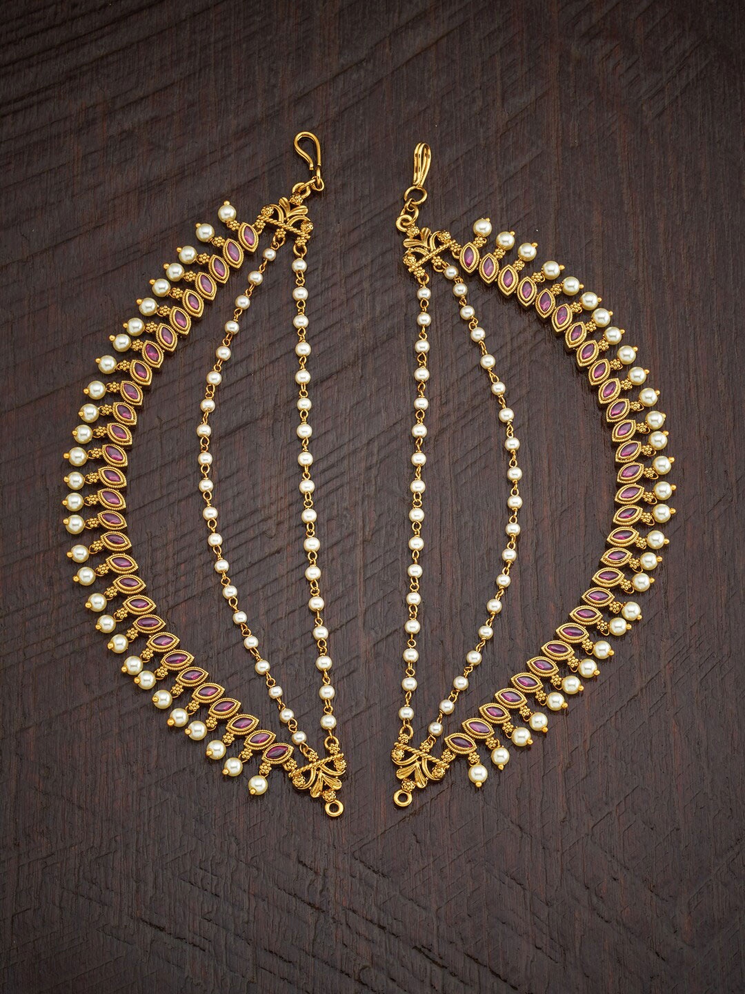 

Kushal's Fashion Jewellery Gold-Plated Pearls-Beaded Matil