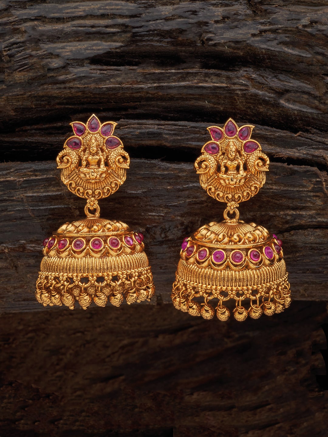 

Kushal's Fashion Jewellery Classic Studs Earrings, Red