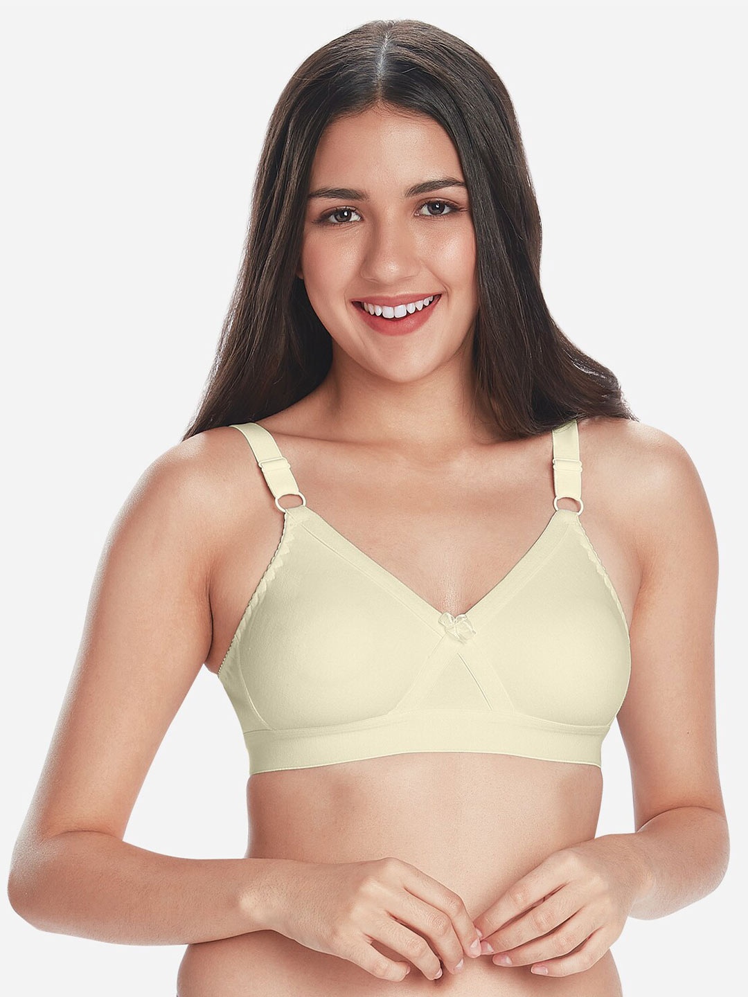 VStar Medium Coverage Lightly Padded Everyday Bra With All Day Comfort, Beige
