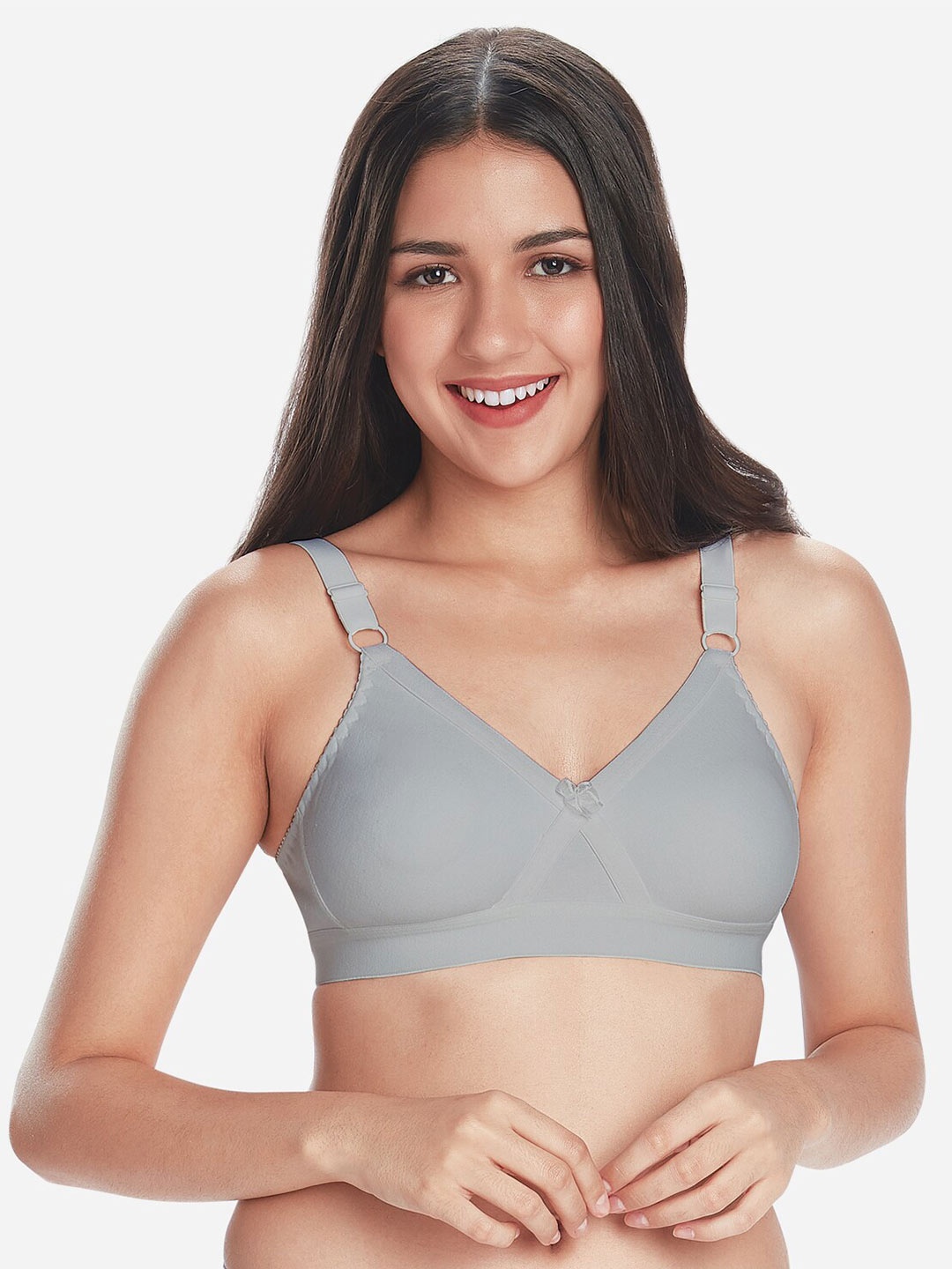 

VStar Medium Coverage Lightly Padded Everyday Bra With All Day Comfort, Grey