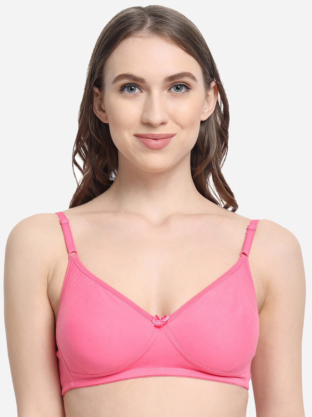 

VStar Medium Coverage Non Padded Everyday Bra With All Day Comfort, Pink